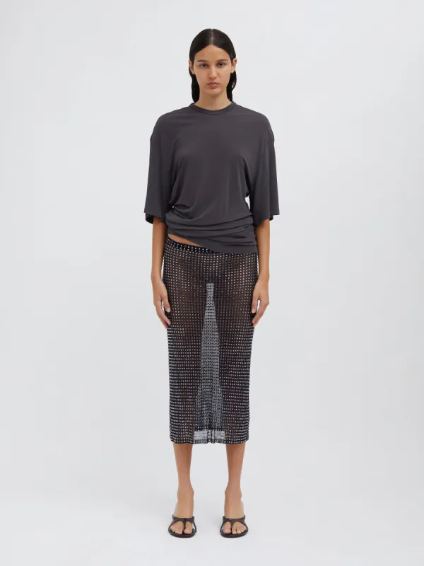 Cristalla Knit Skirt made by Christopher Esber