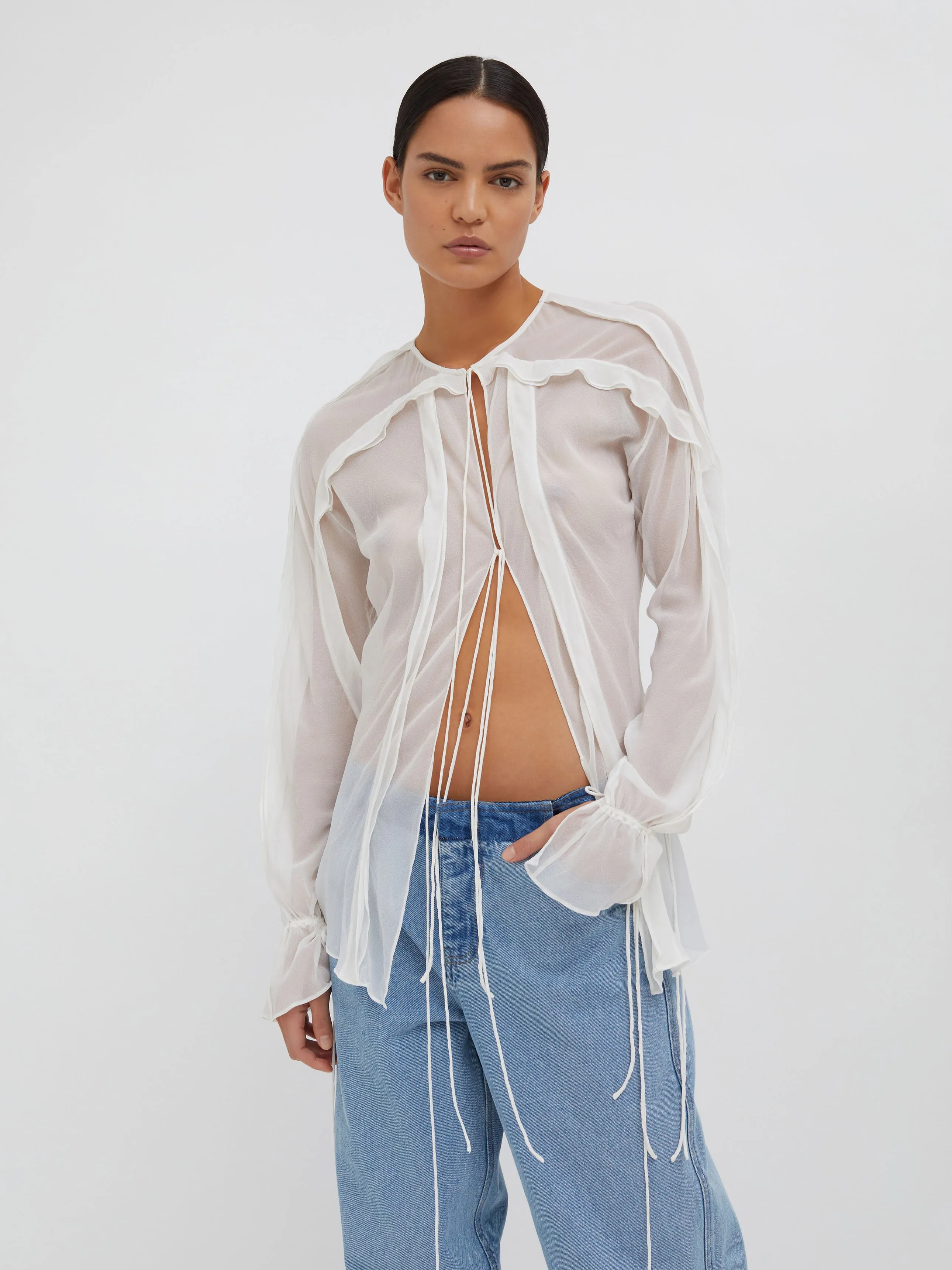 Floating Sheer Lapped Shirt sold by Christopher Esber product image thumbnail 2