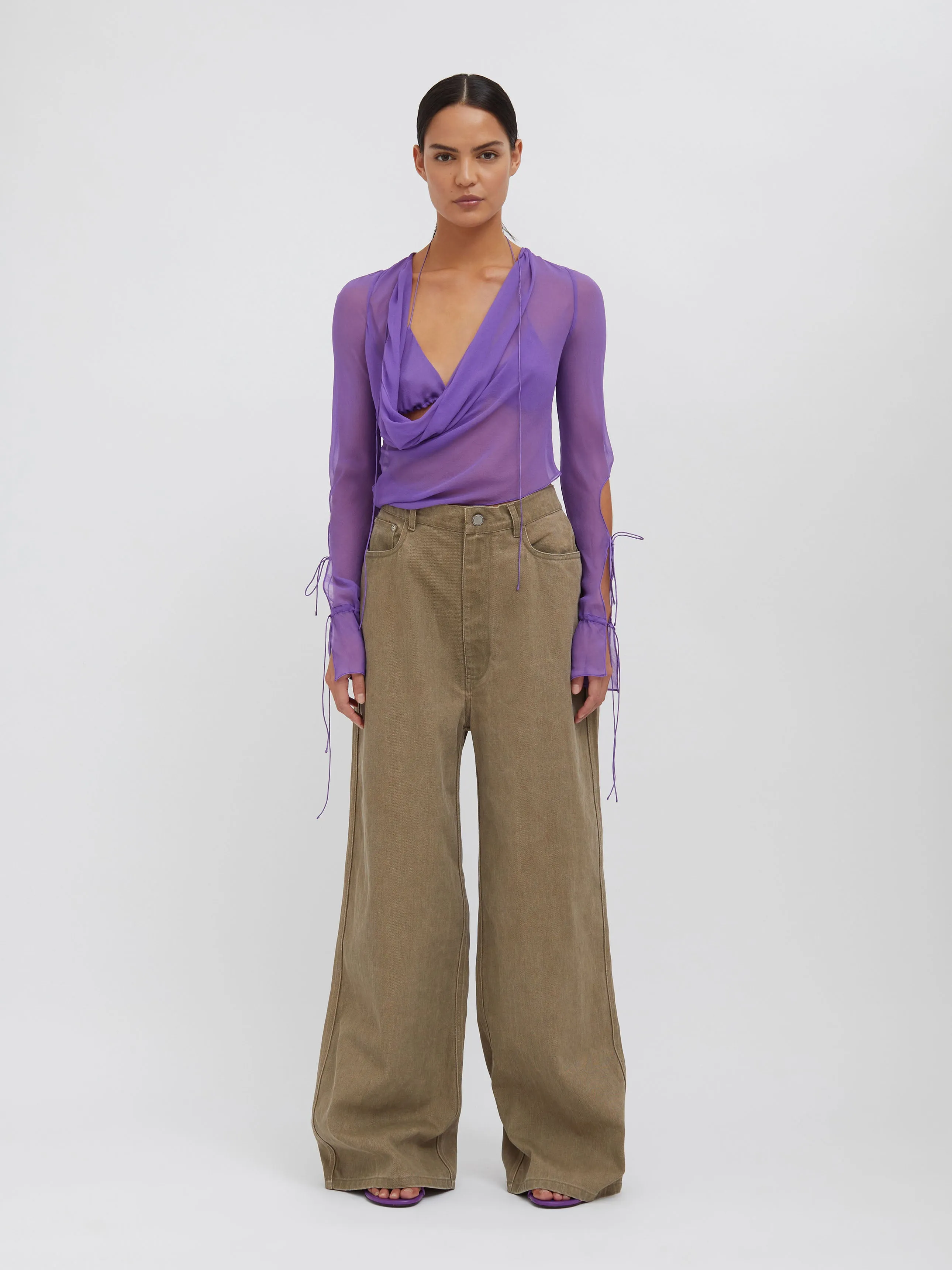 Mobius Long Sleeve Tie Top sold by Christopher Esber product image thumbnail 3