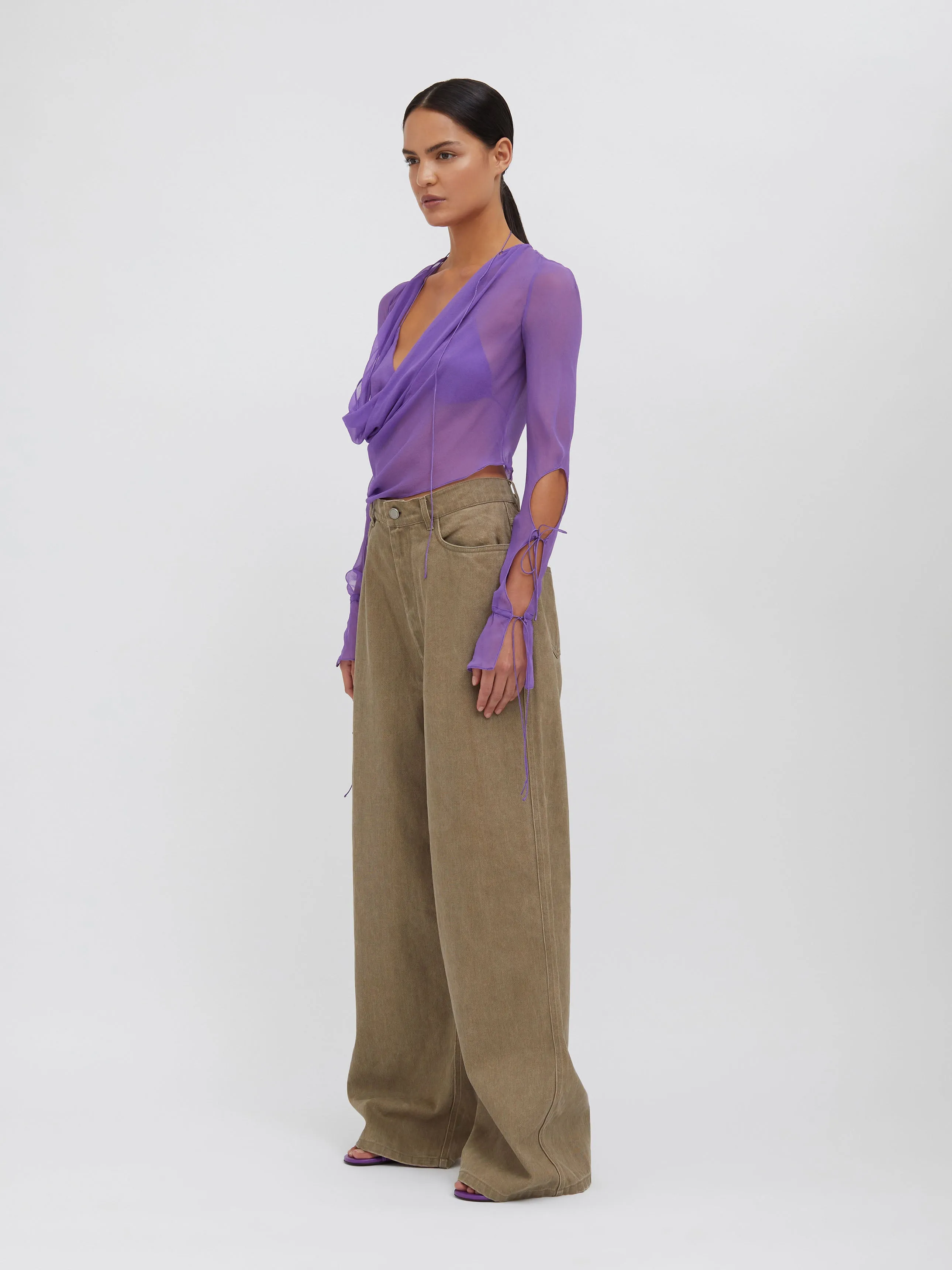 Mobius Long Sleeve Tie Top sold by Christopher Esber product image thumbnail 4