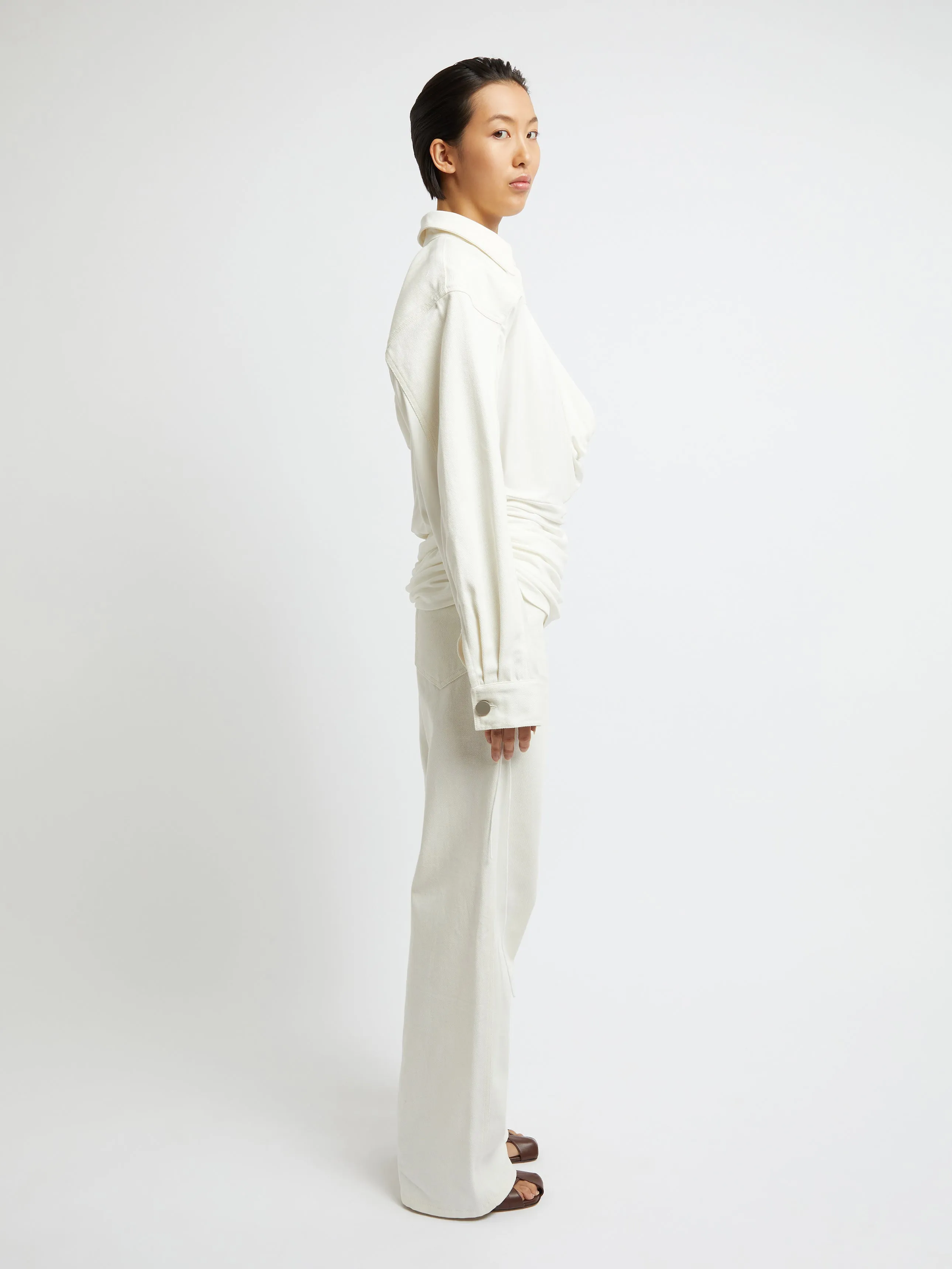 Deconstruct Denim Cummerbund Shirt sold by Christopher Esber product image thumbnail 3