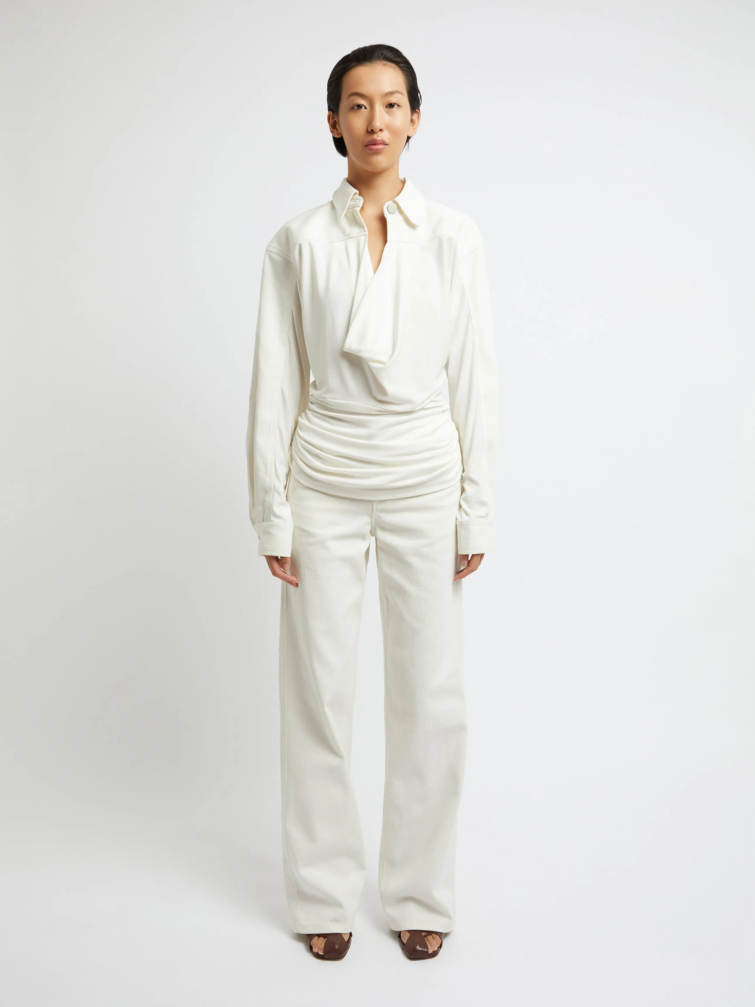 Deconstruct Denim Cummerbund Shirt sold by Christopher Esber product image thumbnail 2