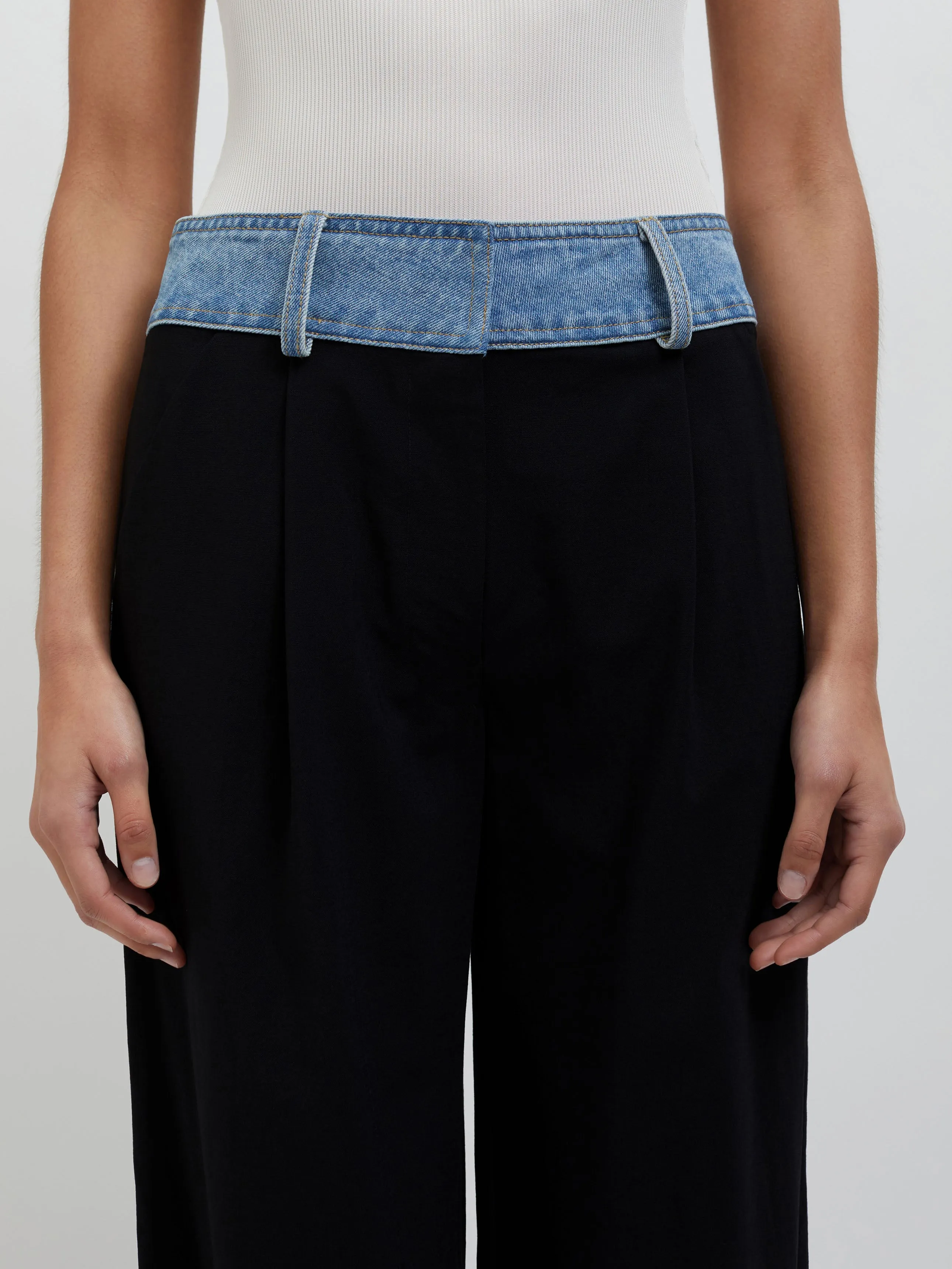 Deconstruct Denim Waisted Wool Trouser sold by Christopher Esber product image thumbnail 4