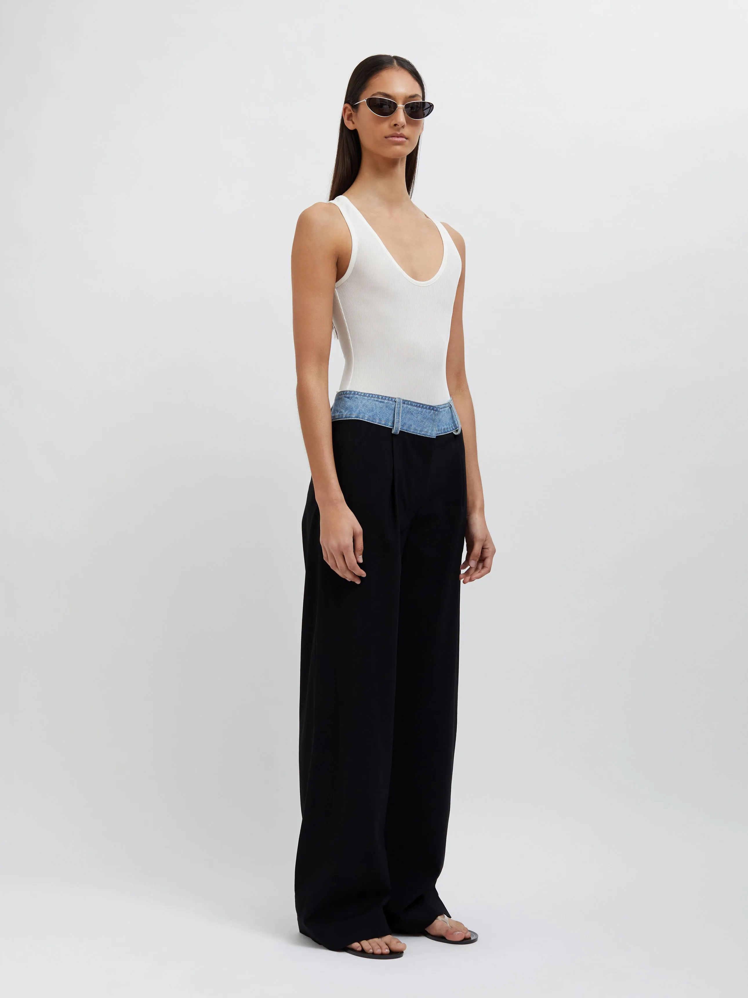 Deconstruct Denim Waisted Wool Trouser sold by Christopher Esber product image thumbnail 3