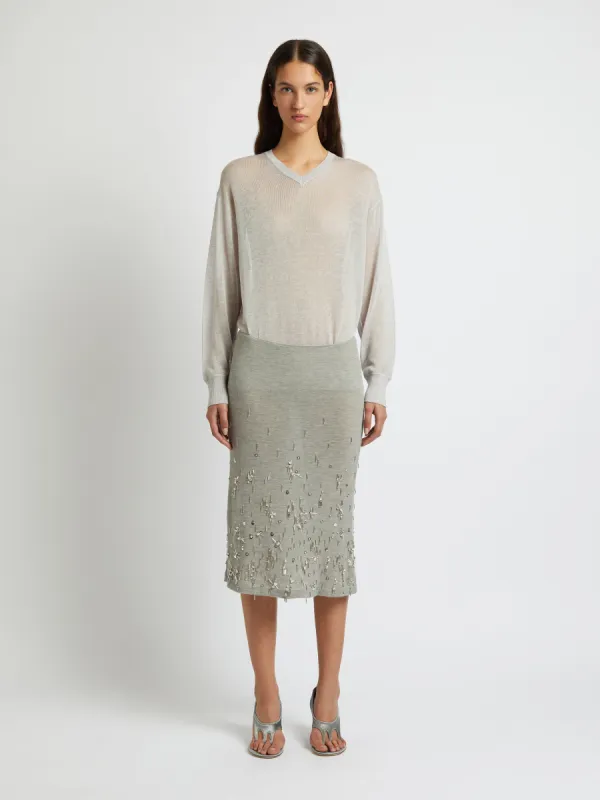 Crystal Cluster Skirt made by Christopher Esber