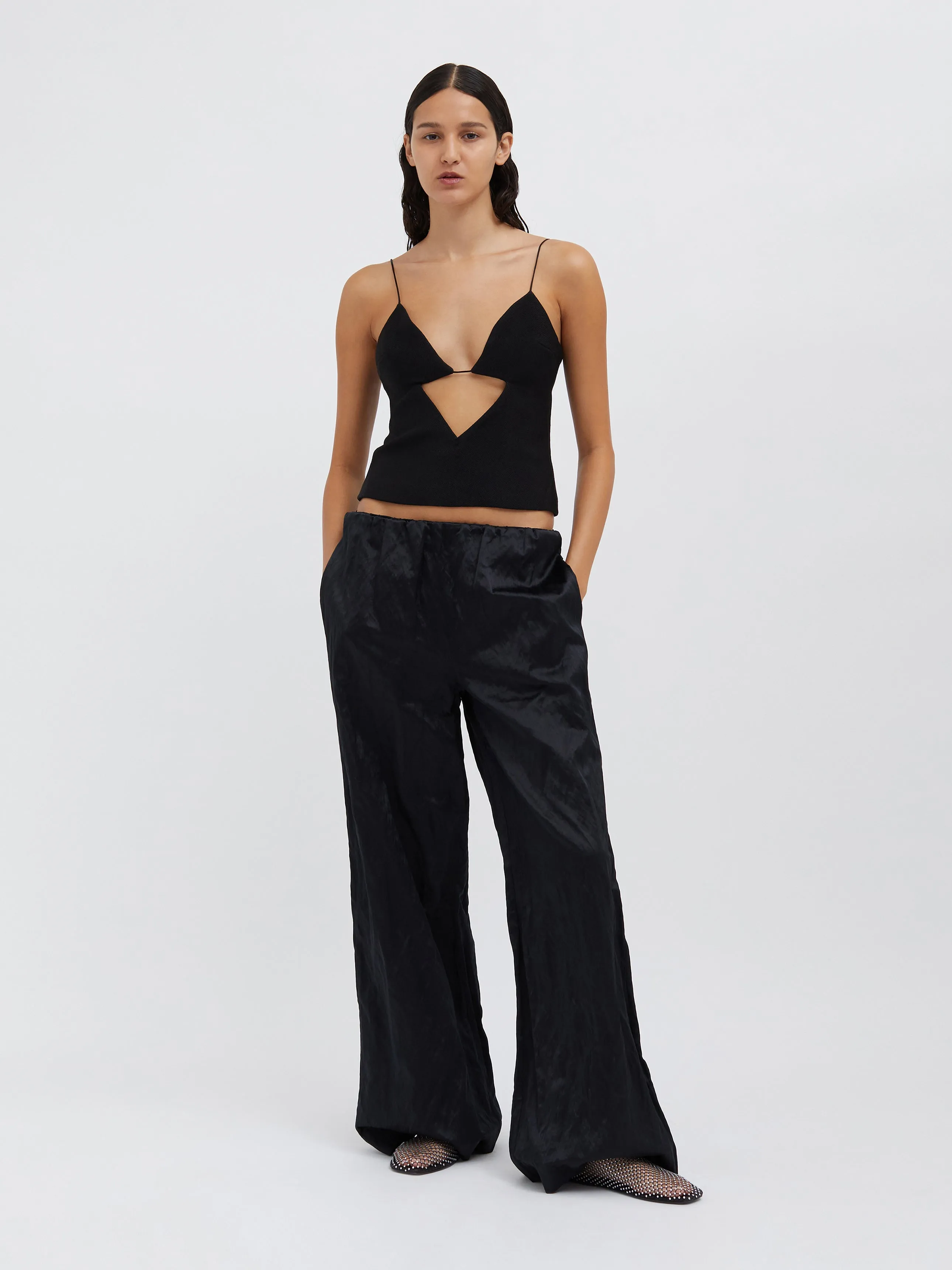 Satinned Silk Crush Trouser sold by Christopher Esber product image thumbnail 3