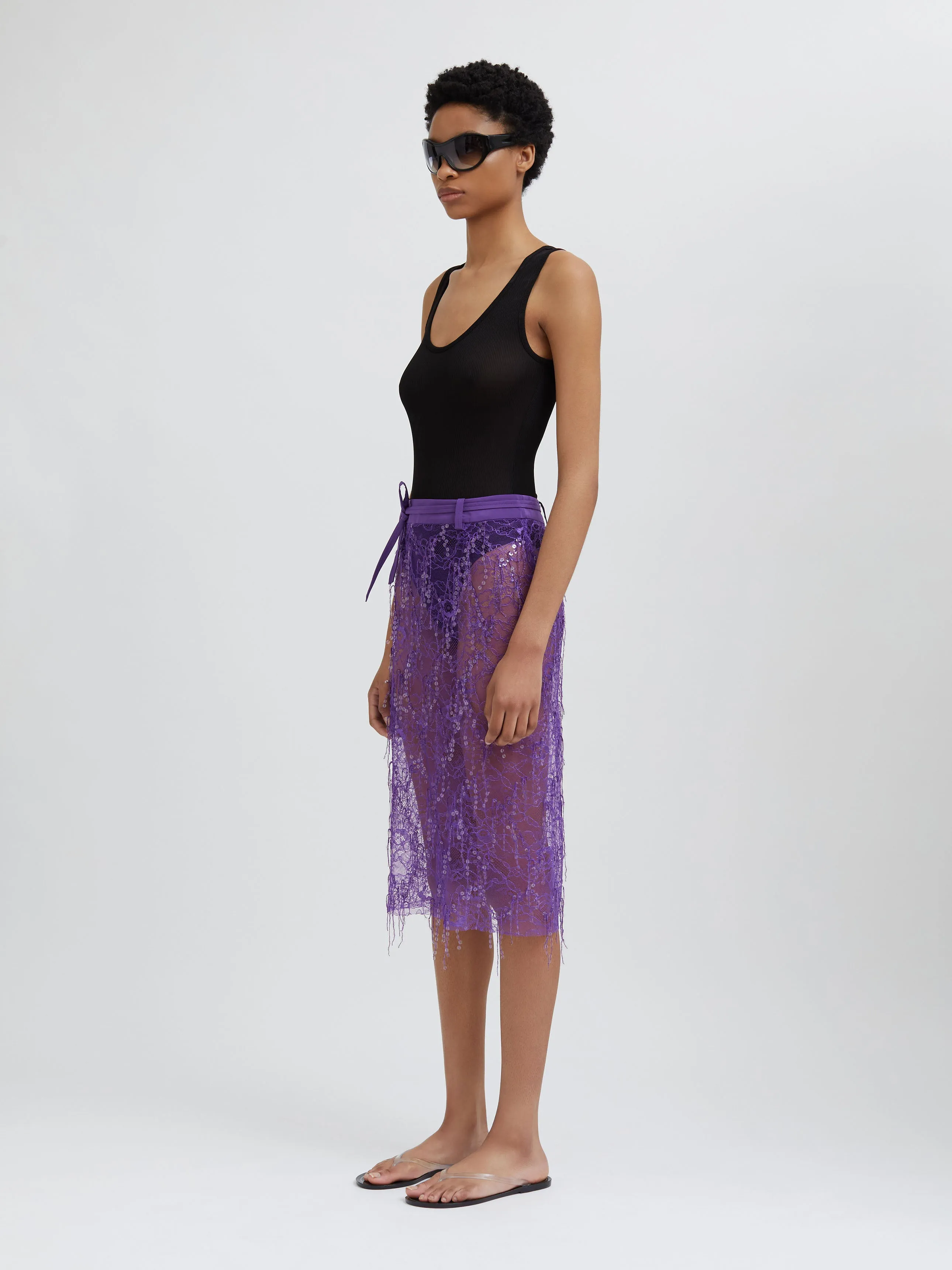 Beaded Ivy Lace Skirt sold by Christopher Esber product image thumbnail 3
