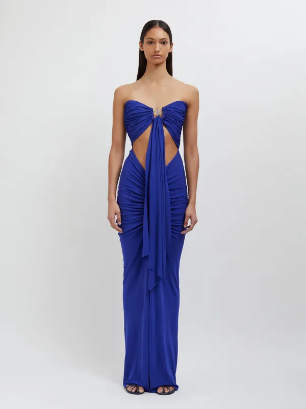Aura Silk Strapless Dress | Parallel