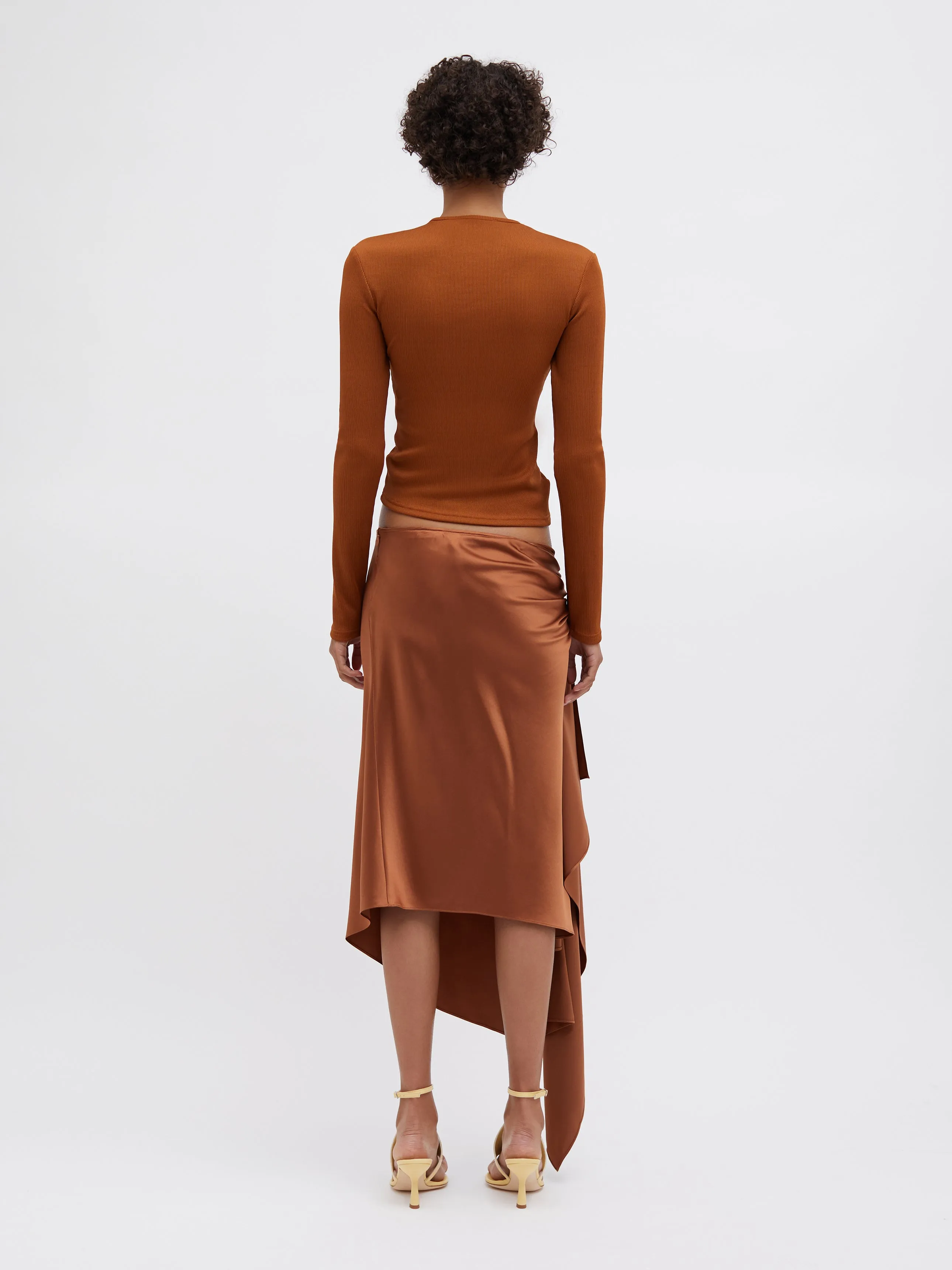 Cusco Silk Drape Mid Skirt sold by Christopher Esber product image thumbnail 3