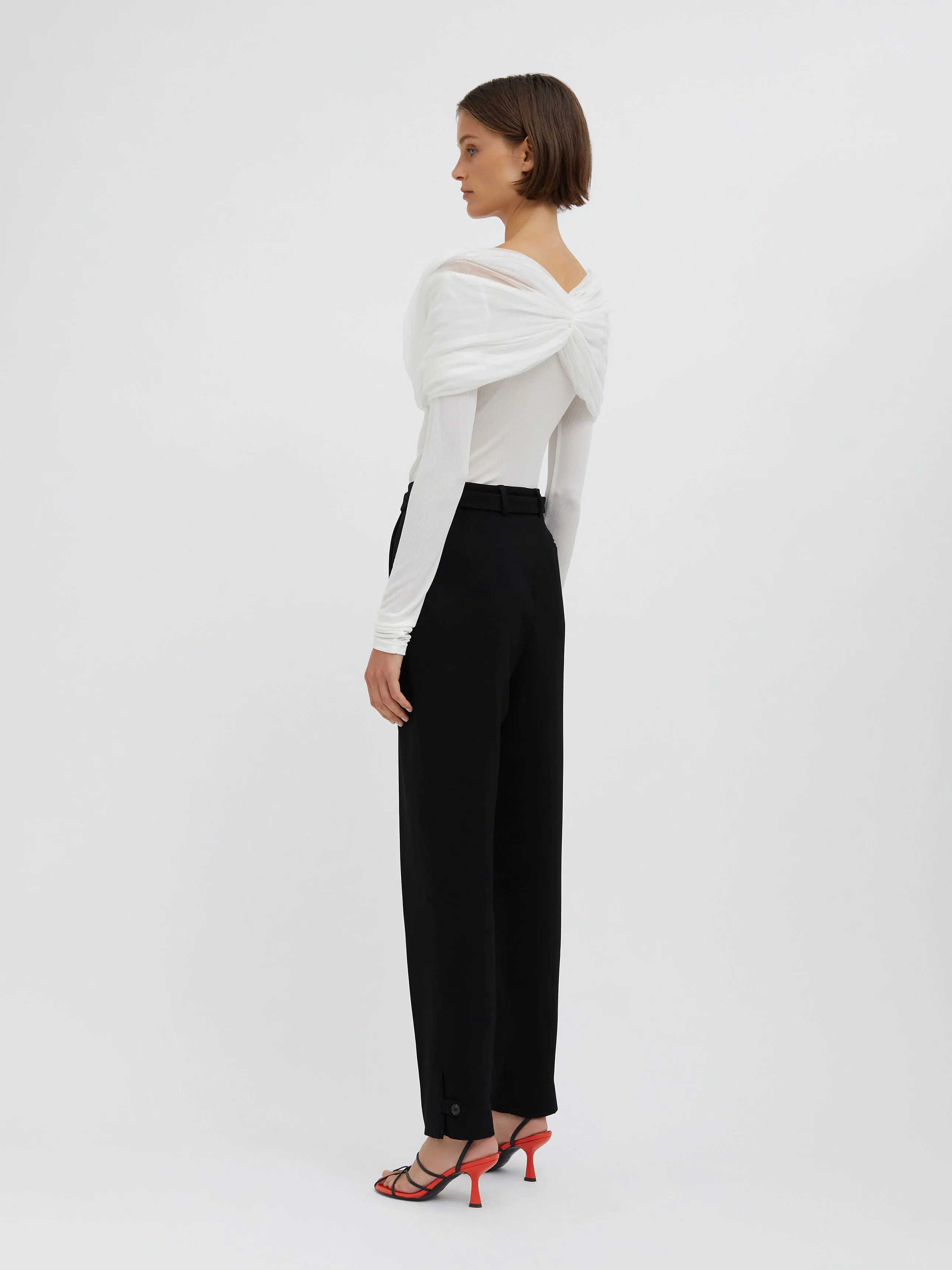 Pique Belted Trouser sold by Christopher Esber product image thumbnail 3