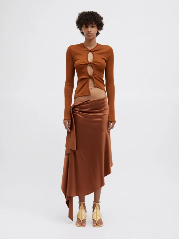 Open Twist Long Sleeve Top made by Christopher Esber