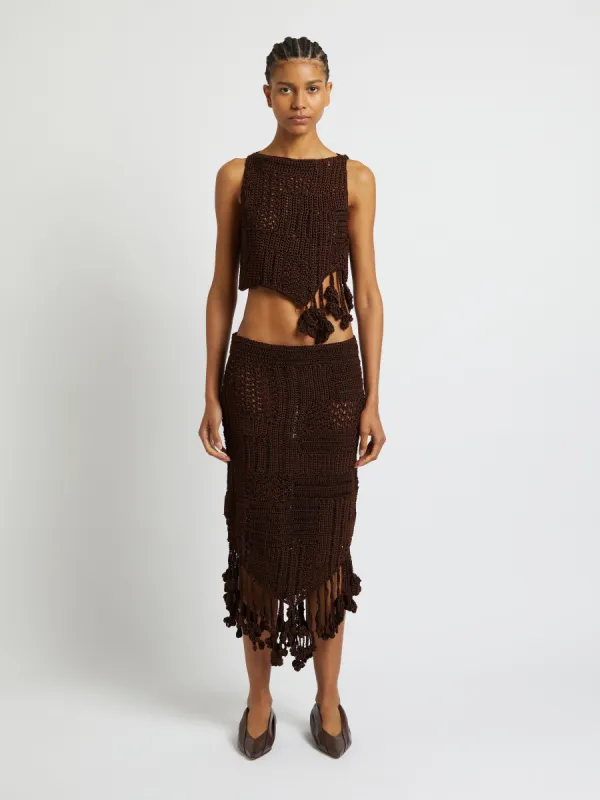 Ramener Rope Handknitted Skirt sold by Christopher Esber