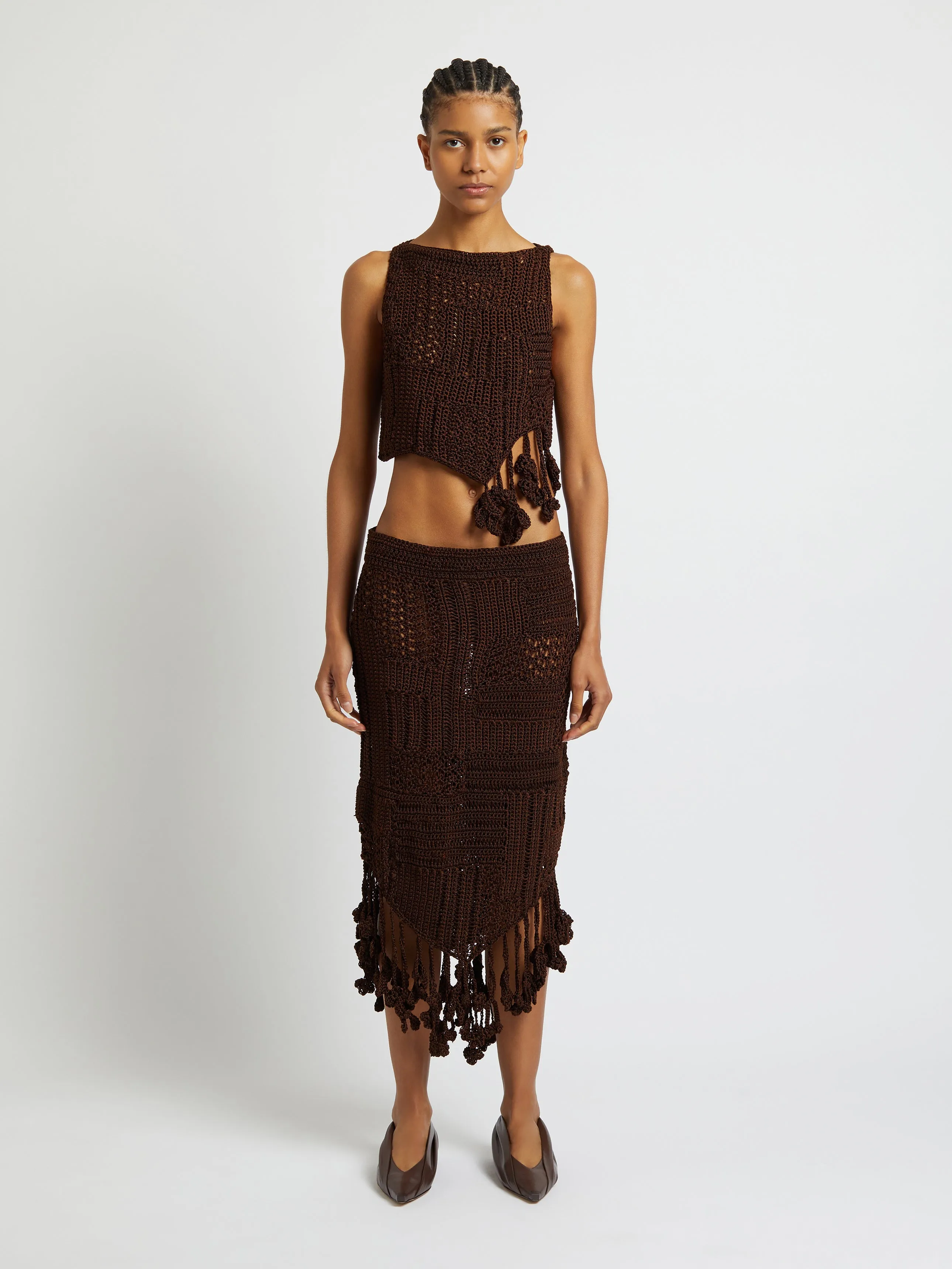 Ramener Rope Handknitted Skirt sold by Christopher Esber