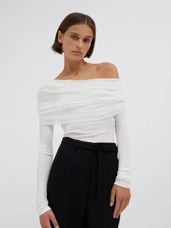 Sonora Veiled Long Sleeve Top made by Christopher Esber