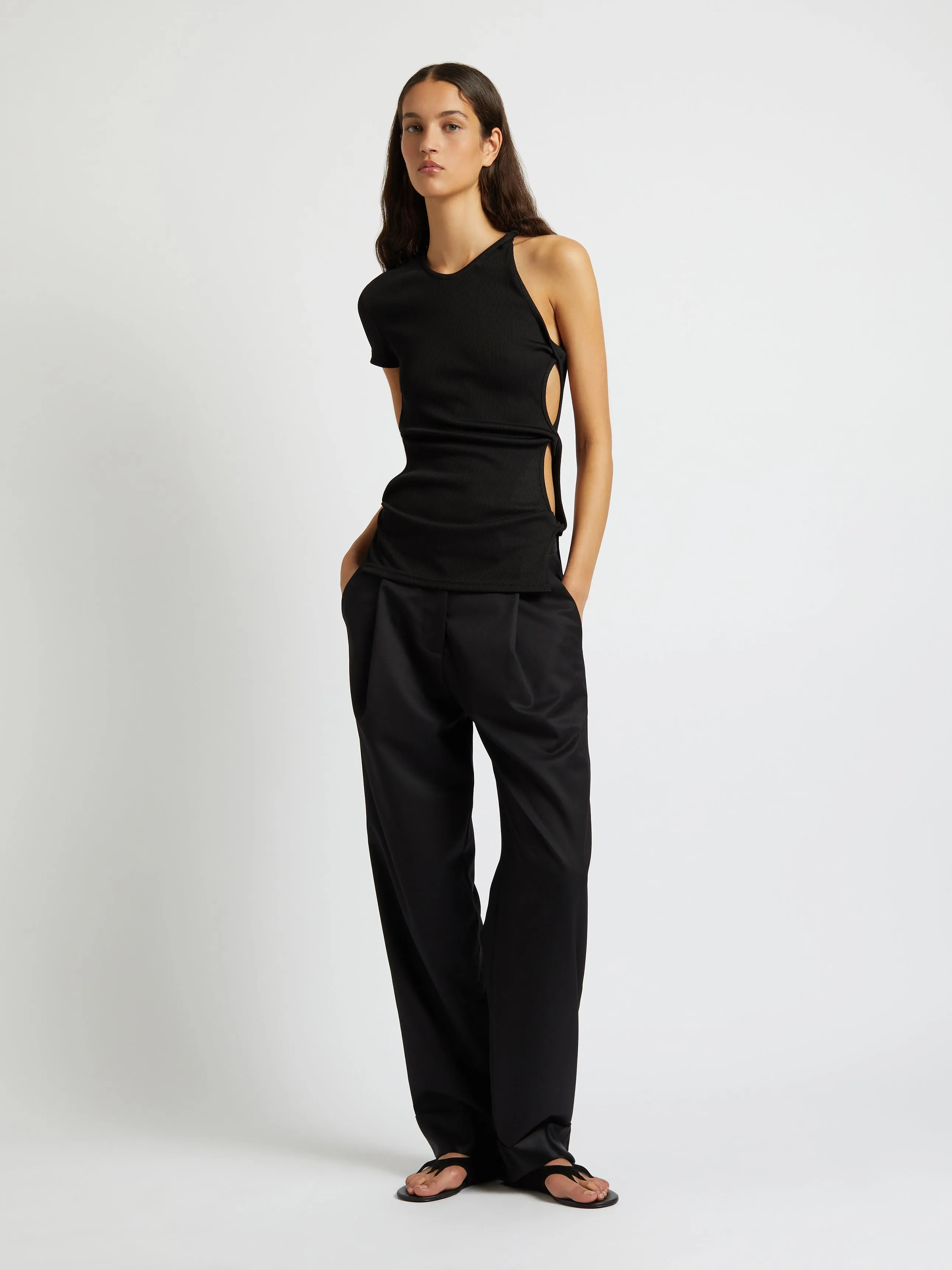 Satin Waist Pegged Trouser sold by Christopher Esber product image thumbnail 5
