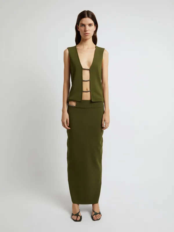 Crystalline Lattice Column Skirt made by Christopher Esber