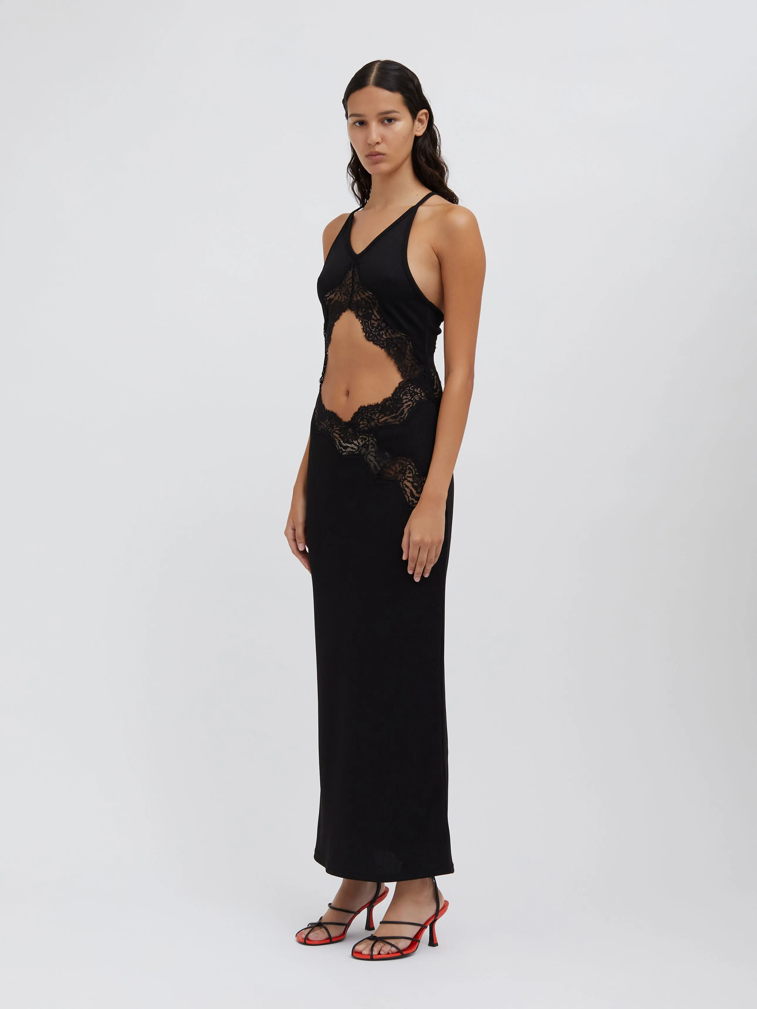 Lace Insert Halter Dress sold by Christopher Esber product image thumbnail 3