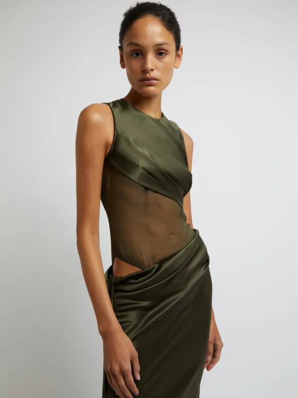Verdant Falls Sheer Torso Dress sold by Christopher Esber