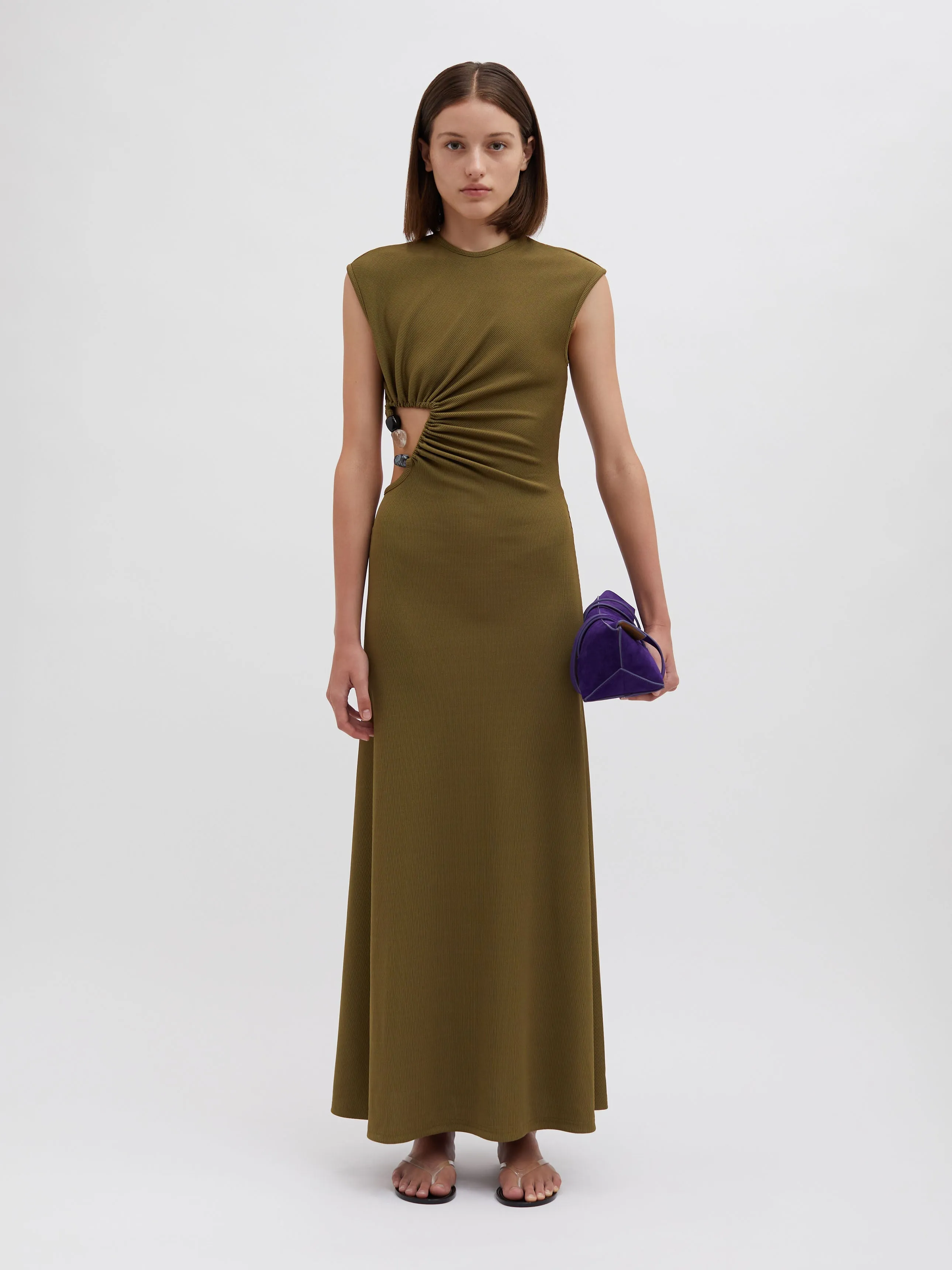 Tri Crystal Stone Tank Dress sold by Christopher Esber