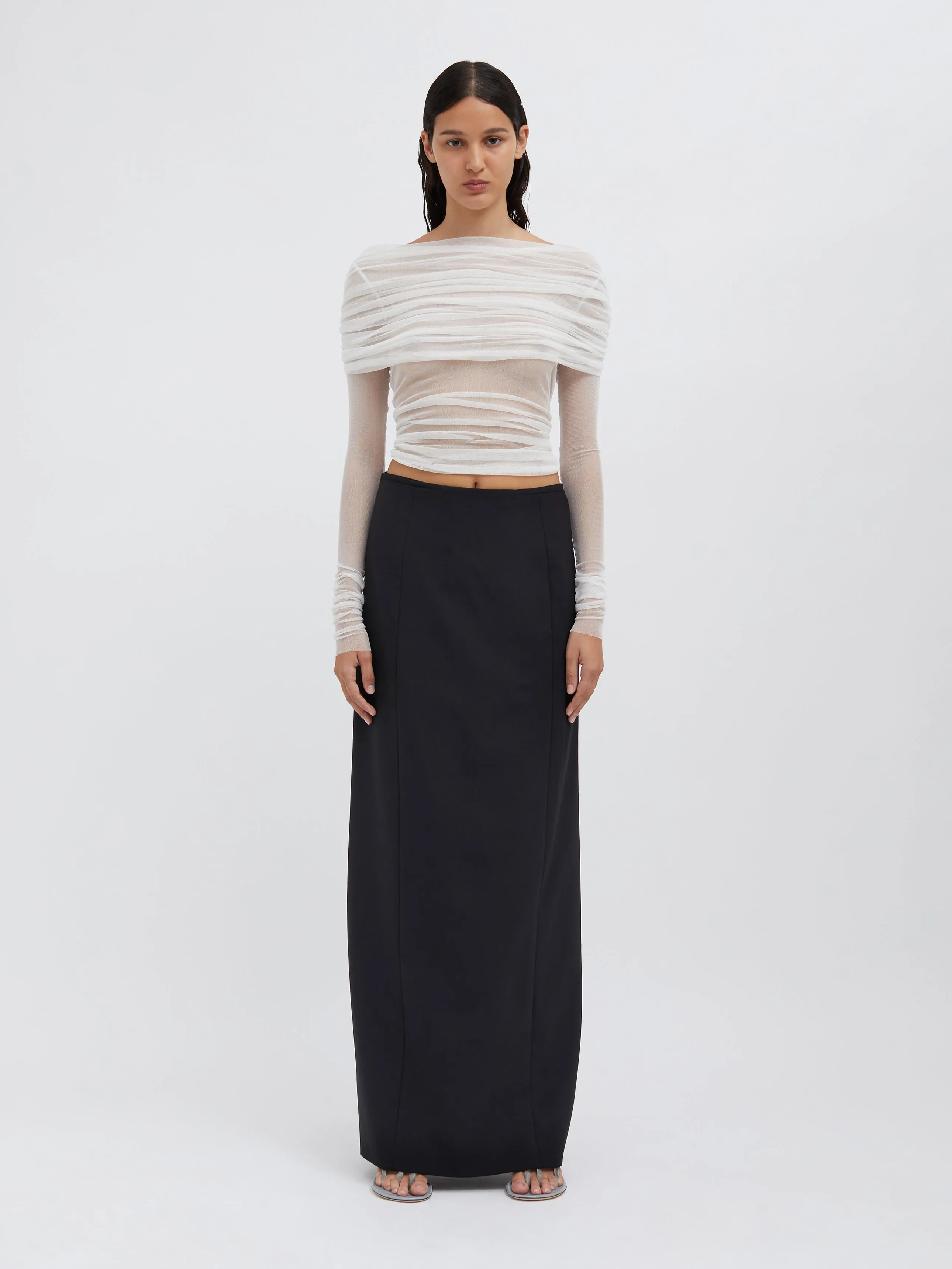 Racquet Straight Tailored Skirt sold by Christopher Esber
