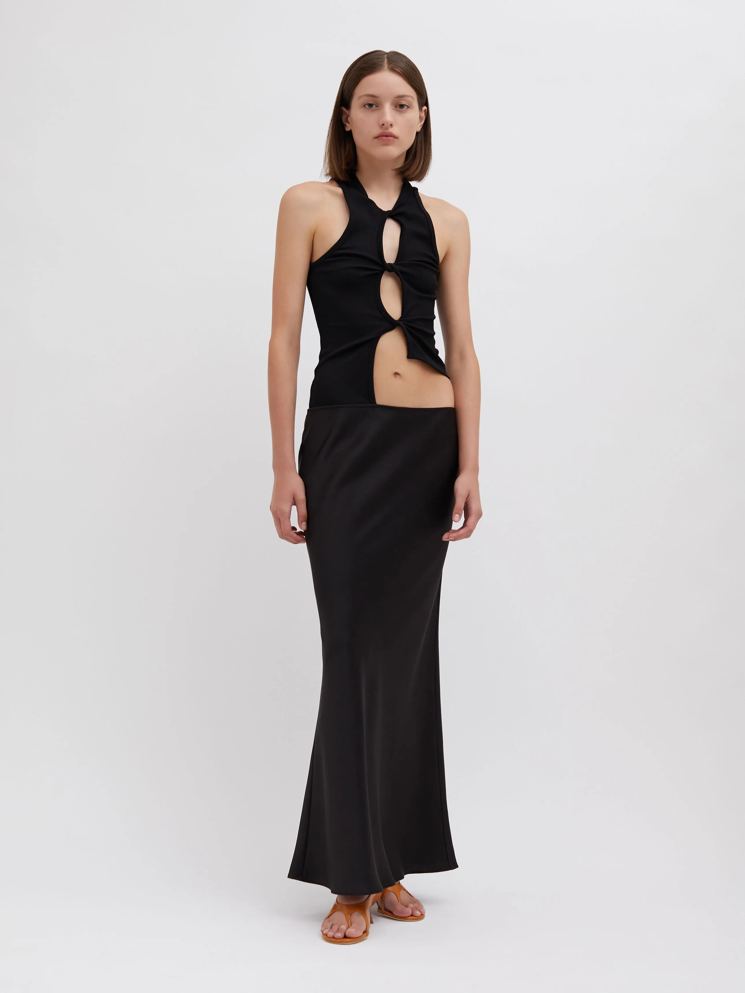 Open Twist Satin Tank Dress sold by Christopher Esber product image thumbnail 4