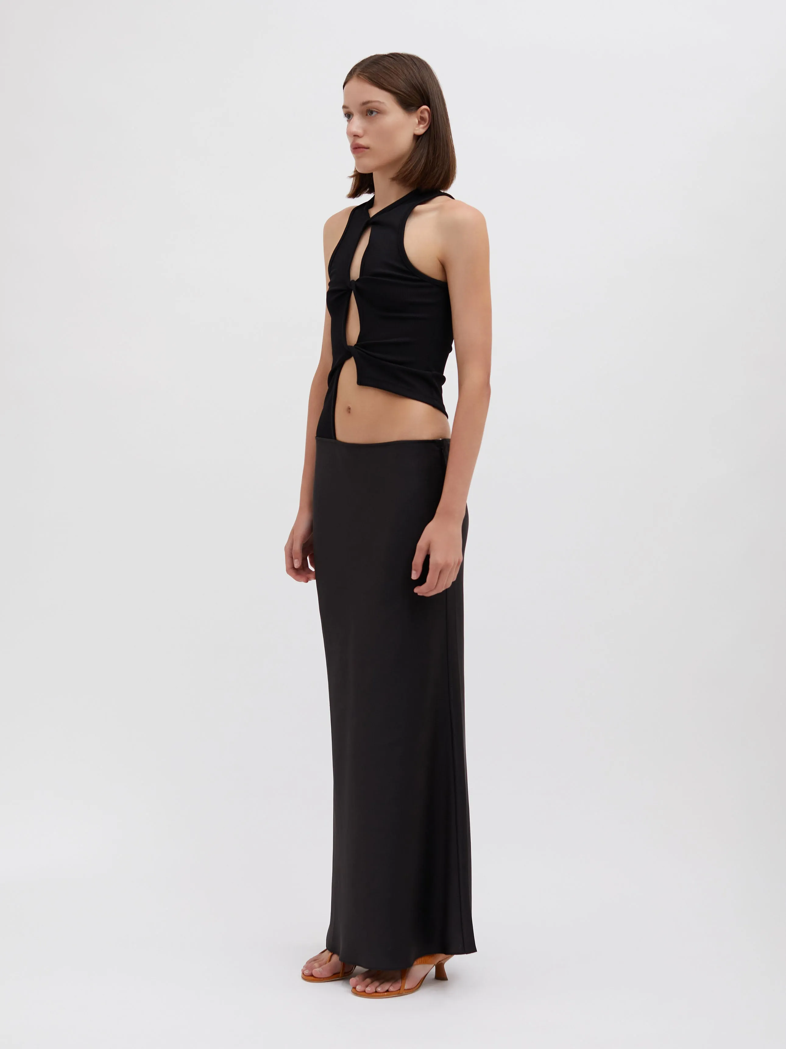 Open Twist Satin Tank Dress sold by Christopher Esber product image thumbnail 3