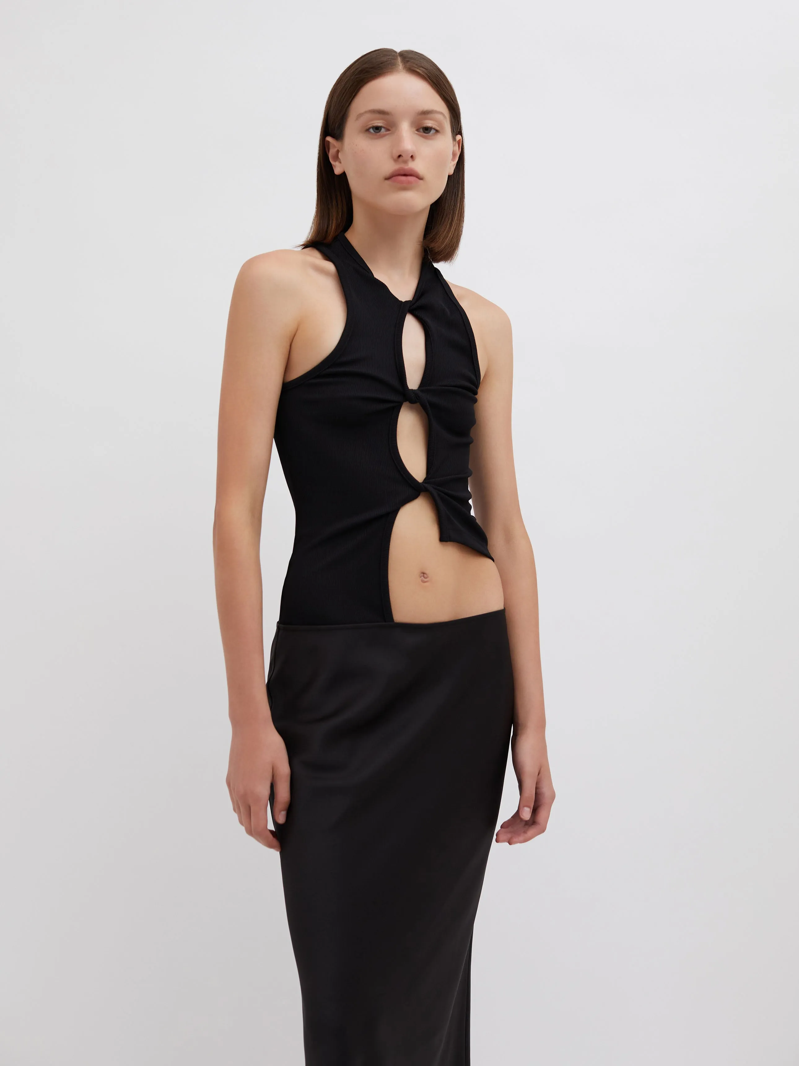 Open Twist Satin Tank Dress sold by Christopher Esber product image thumbnail 2
