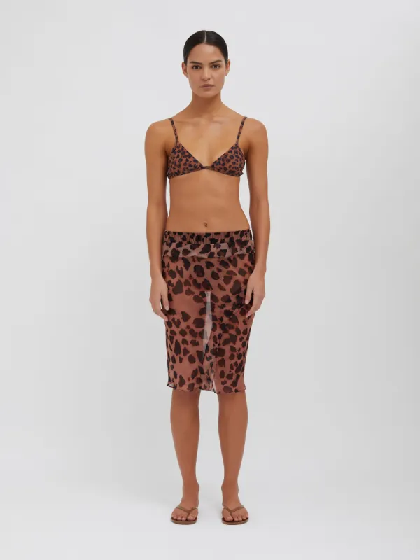 Concave Bias Layered Sheer Print Skirt sold by Christopher Esber