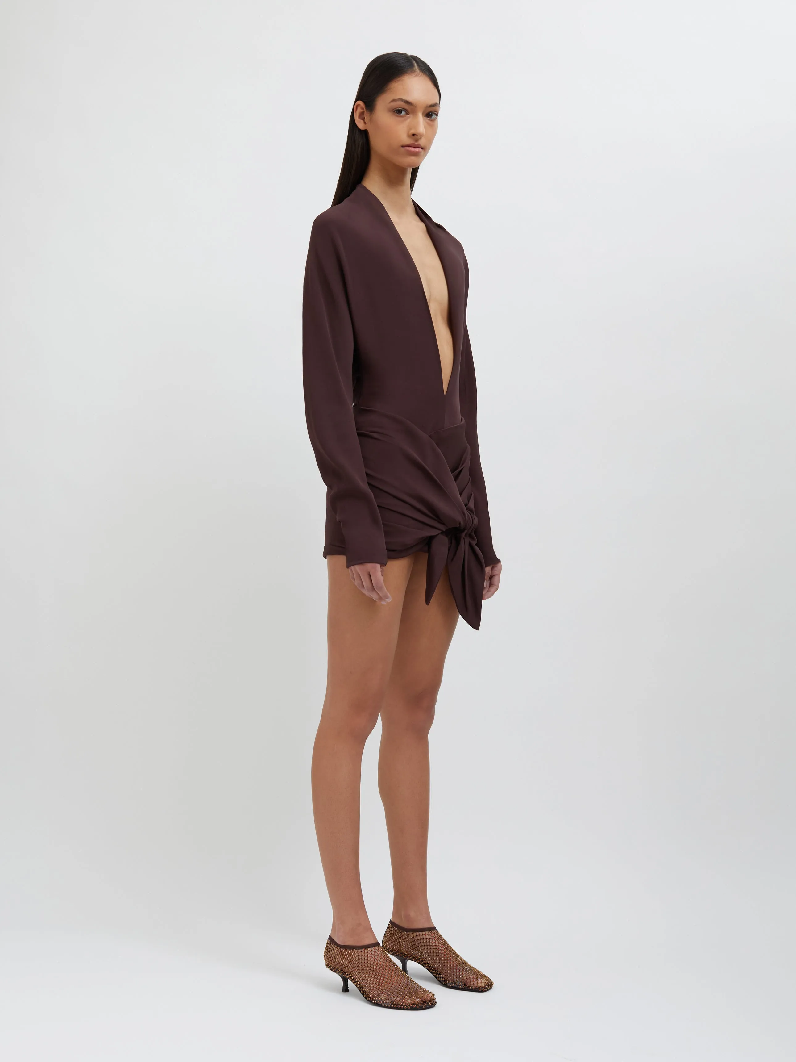 Wrapped Tie Dolman Mini Dress sold by Christopher Esber product image thumbnail 5