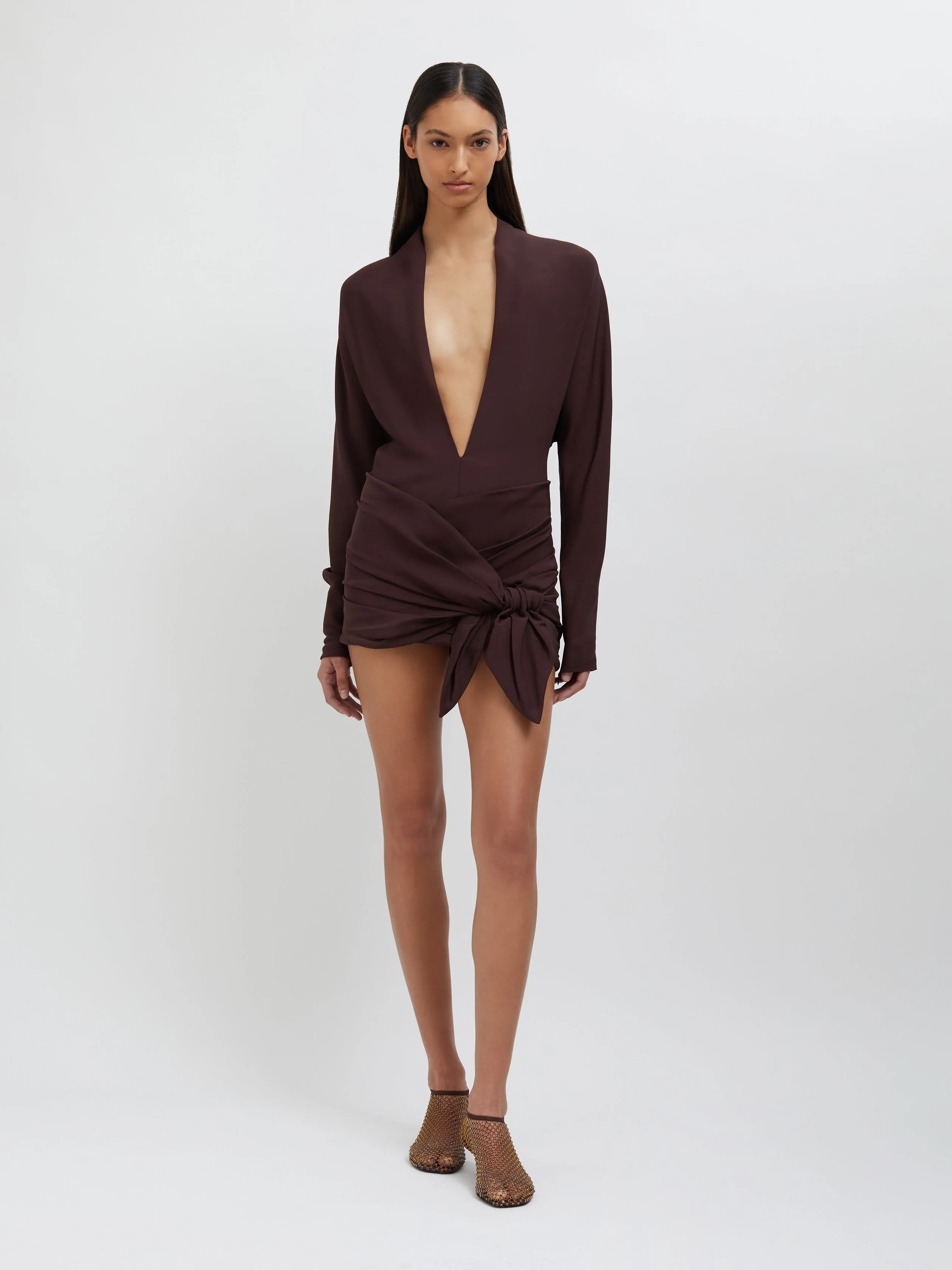 Wrapped Tie Dolman Mini Dress sold by Christopher Esber product image thumbnail 4