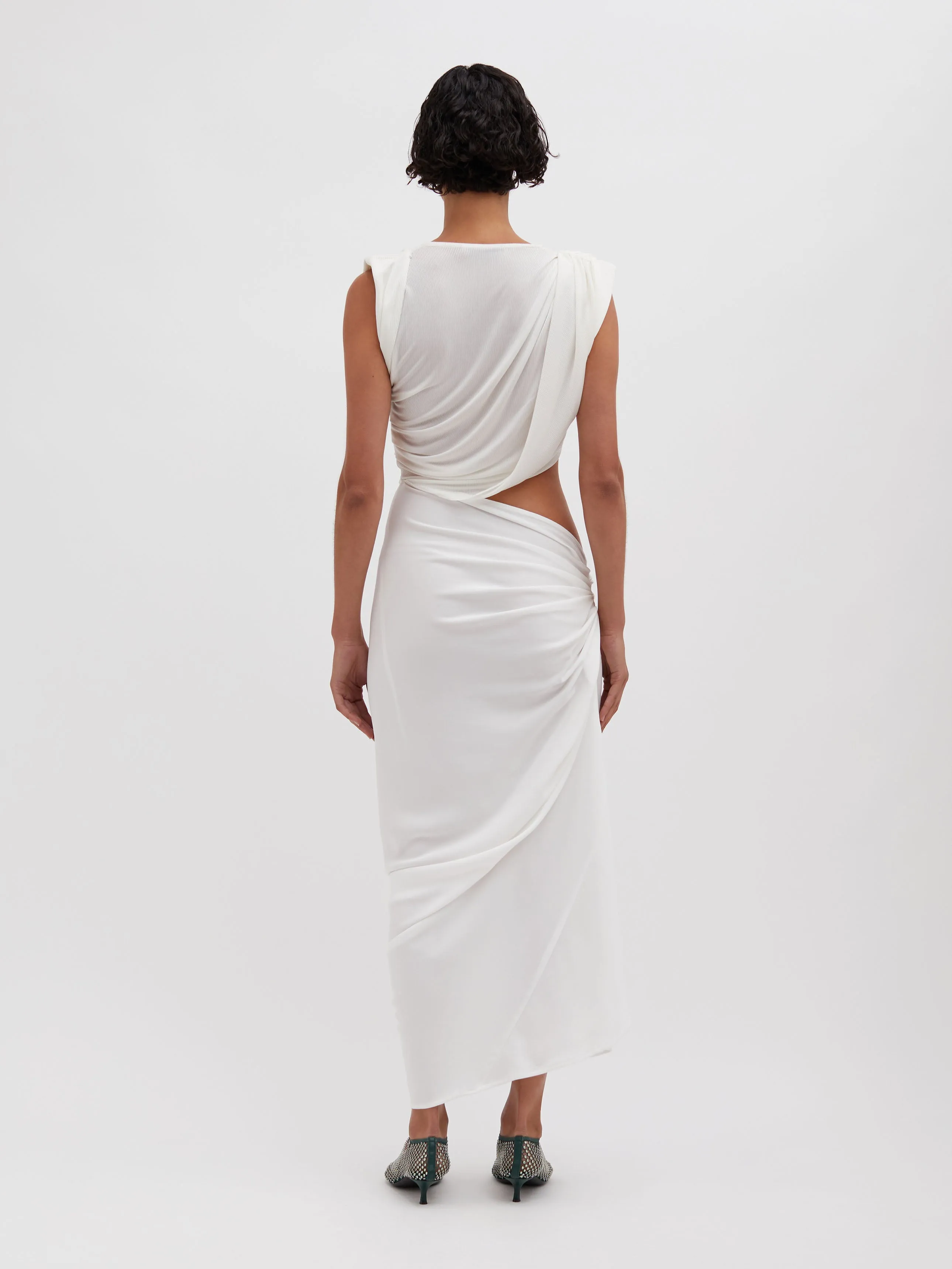 Ribbed Twist Tank Drape Dress sold by Christopher Esber product image thumbnail 4