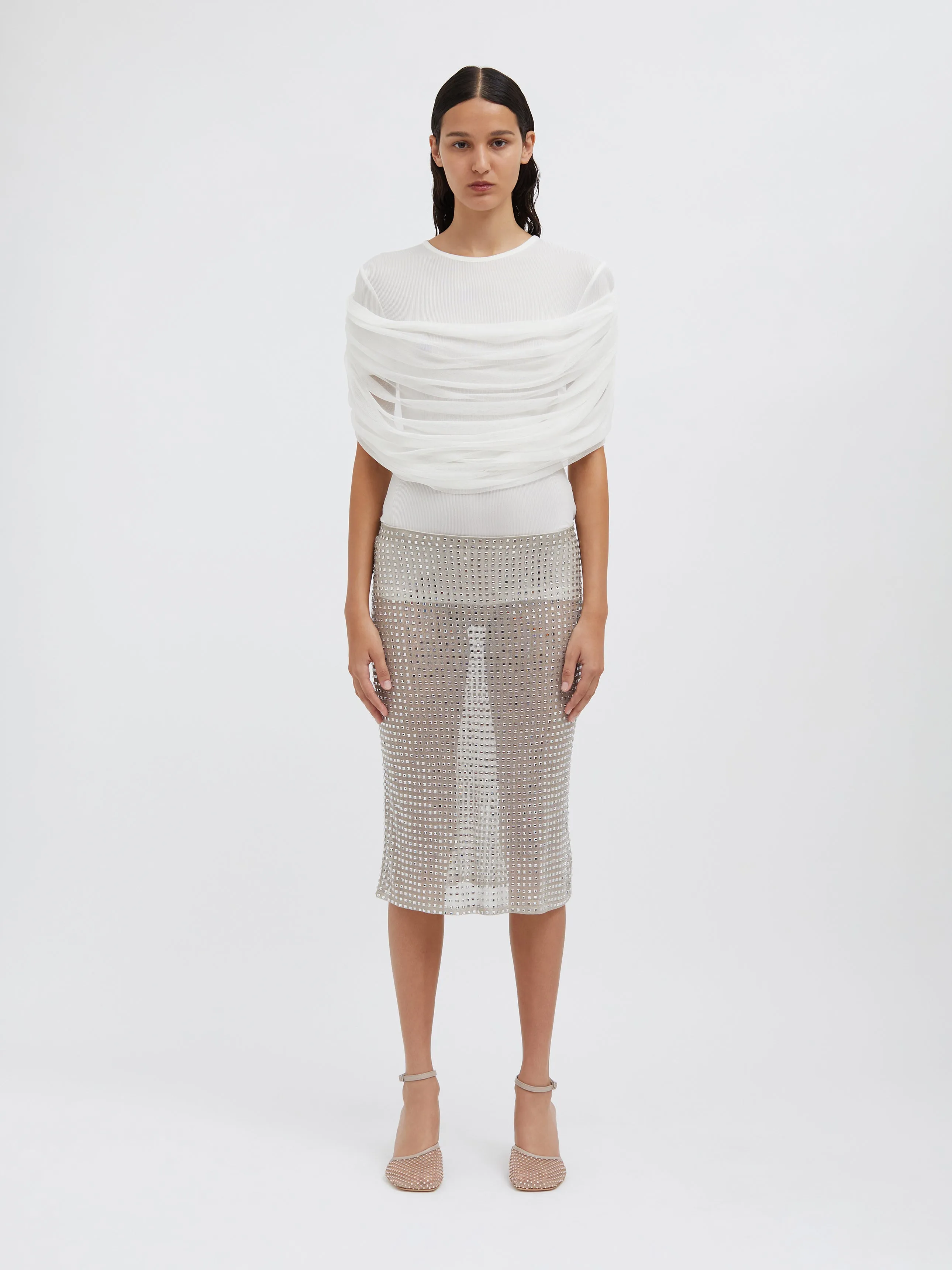Cristalla Knit Skirt sold by Christopher Esber
