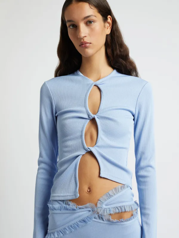 Open Twist Long Sleeve Top sold by Christopher Esber
