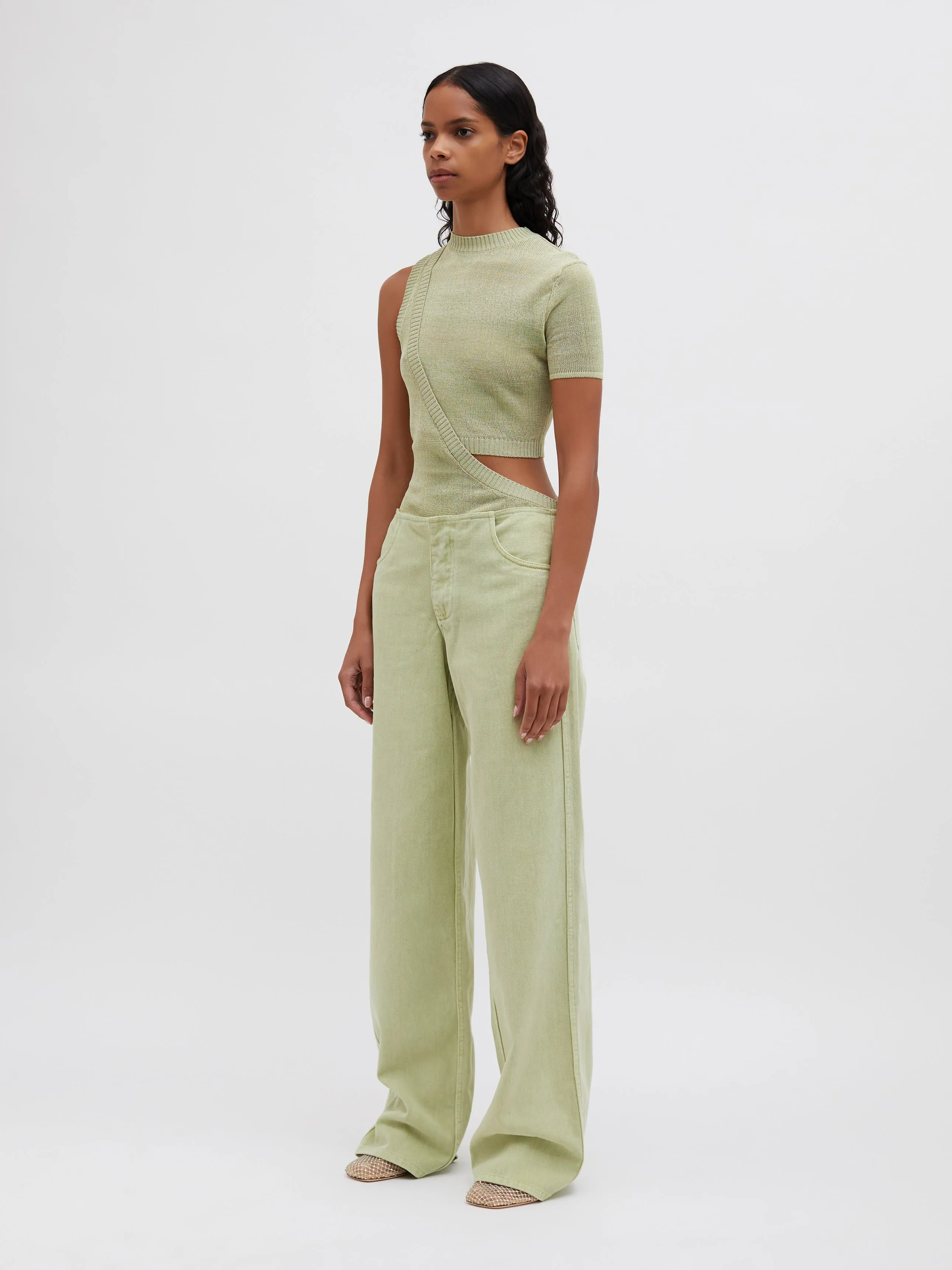 Cove Asymmetric Cutaway Knit Tank sold by Christopher Esber product image thumbnail 3