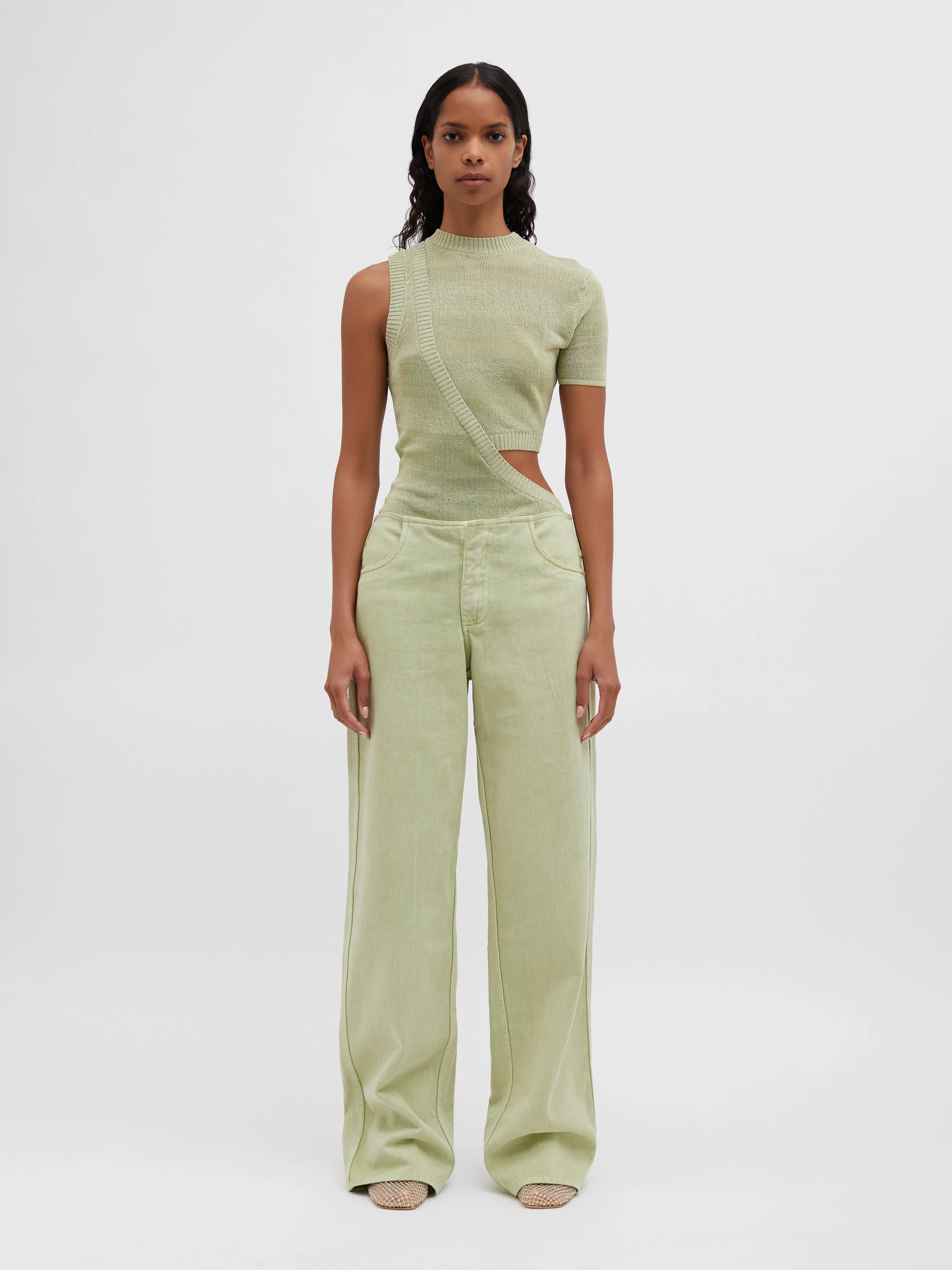 Cove Asymmetric Cutaway Knit Tank sold by Christopher Esber product image thumbnail 2