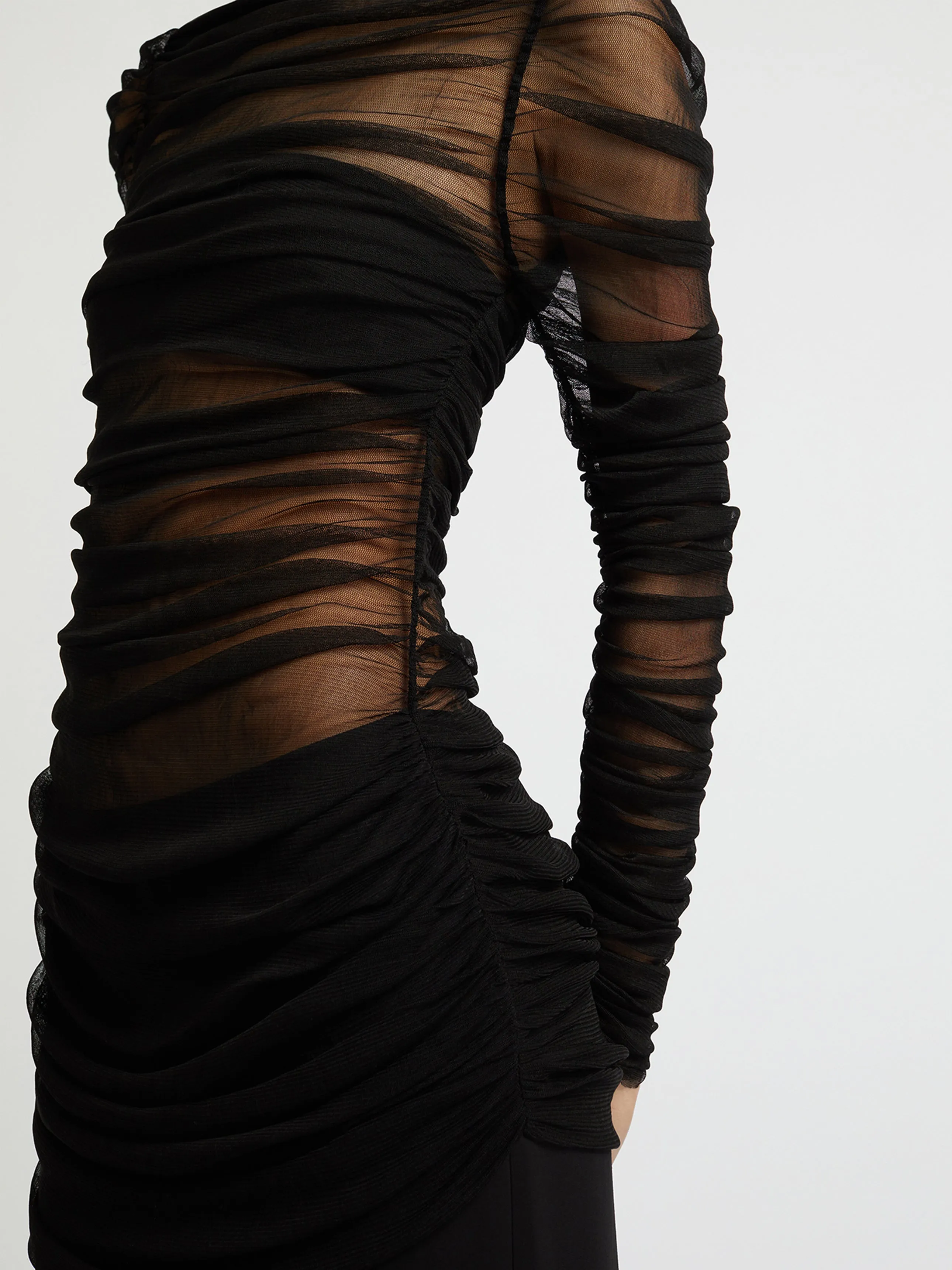 Long Sleeve Tulle Column Dress sold by Christopher Esber product image thumbnail 3