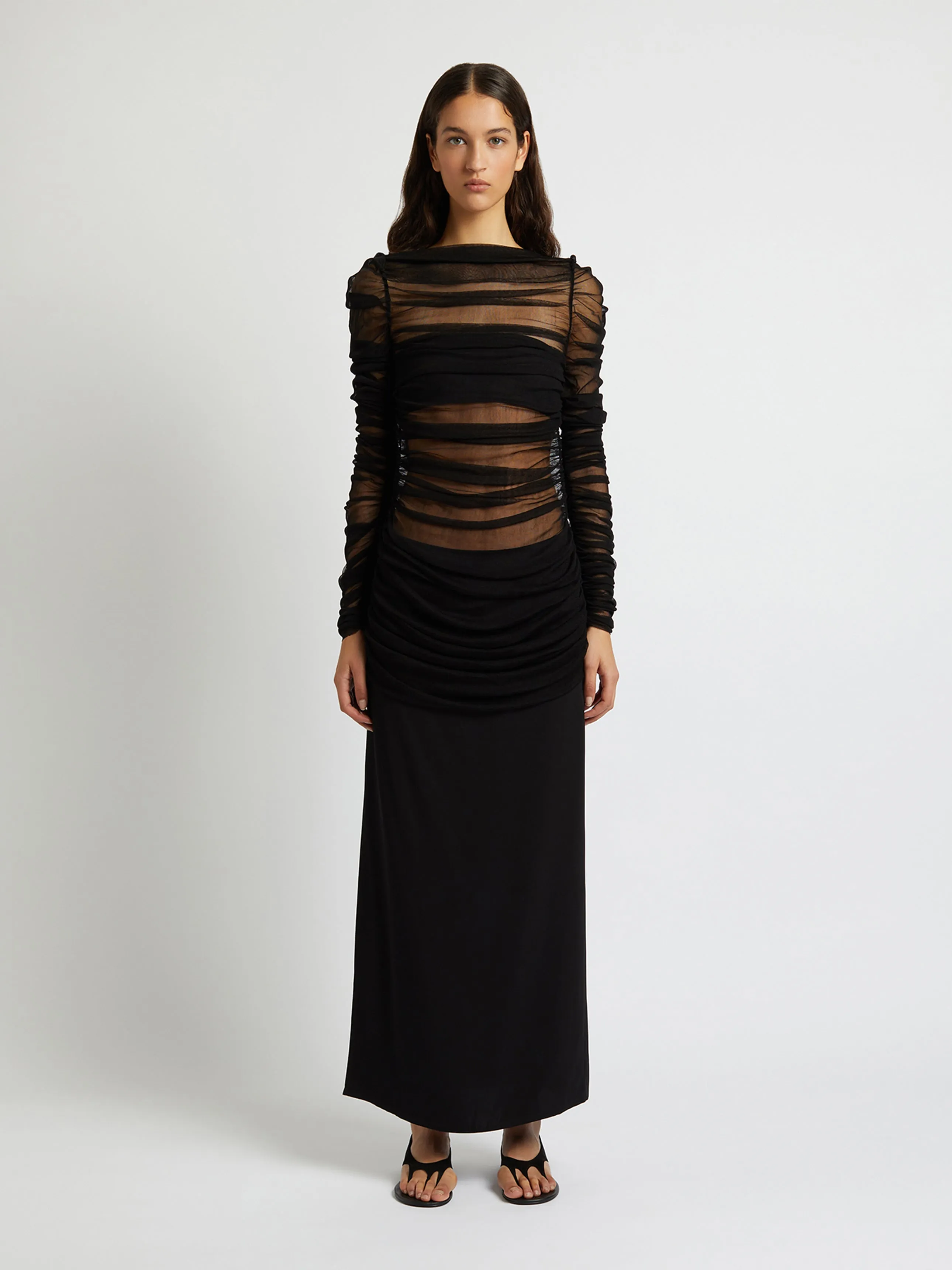 Long Sleeve Tulle Column Dress sold by Christopher Esber