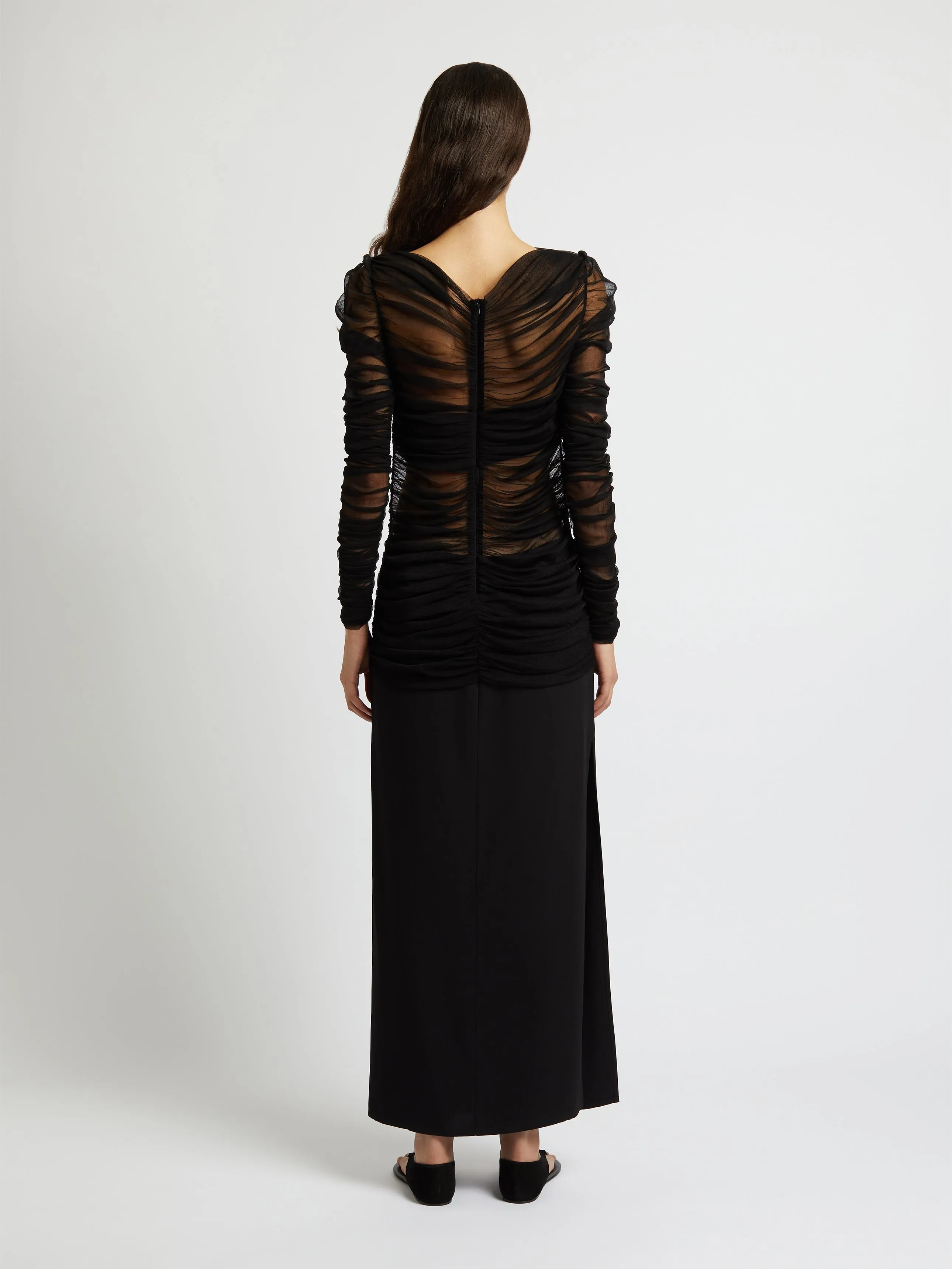 Long Sleeve Tulle Column Dress sold by Christopher Esber product image thumbnail 4