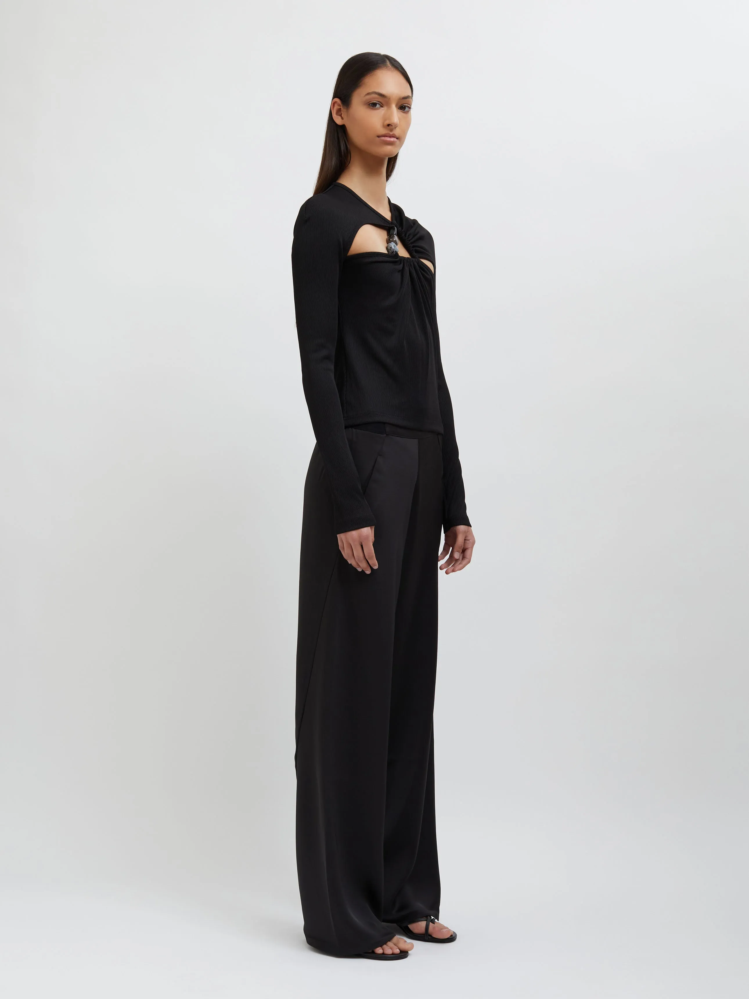 Tri Crystal Stone Long Sleeve Top sold by Christopher Esber product image thumbnail 2