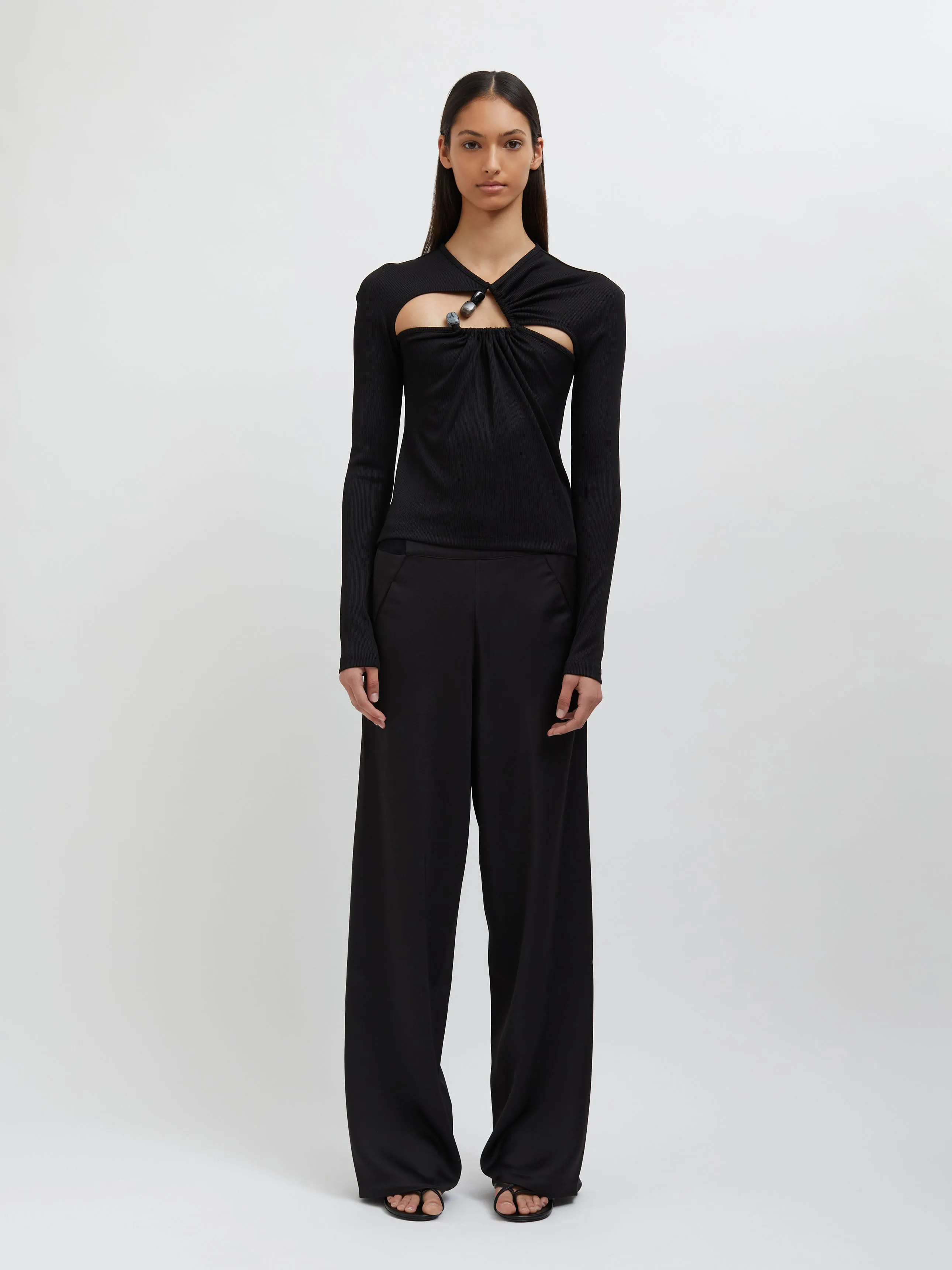 Tri Crystal Stone Long Sleeve Top sold by Christopher Esber product image thumbnail 5