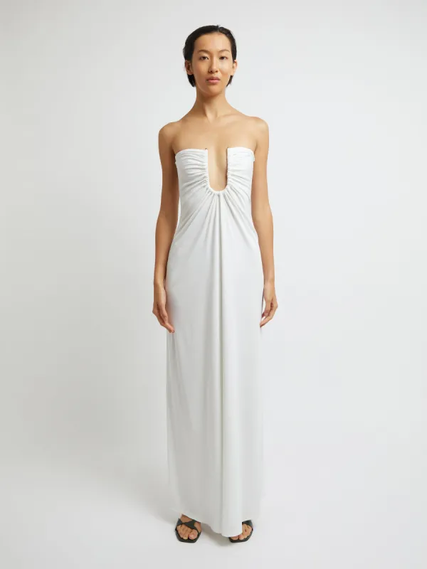 Arced Palm Strapless Dress sold by Christopher Esber