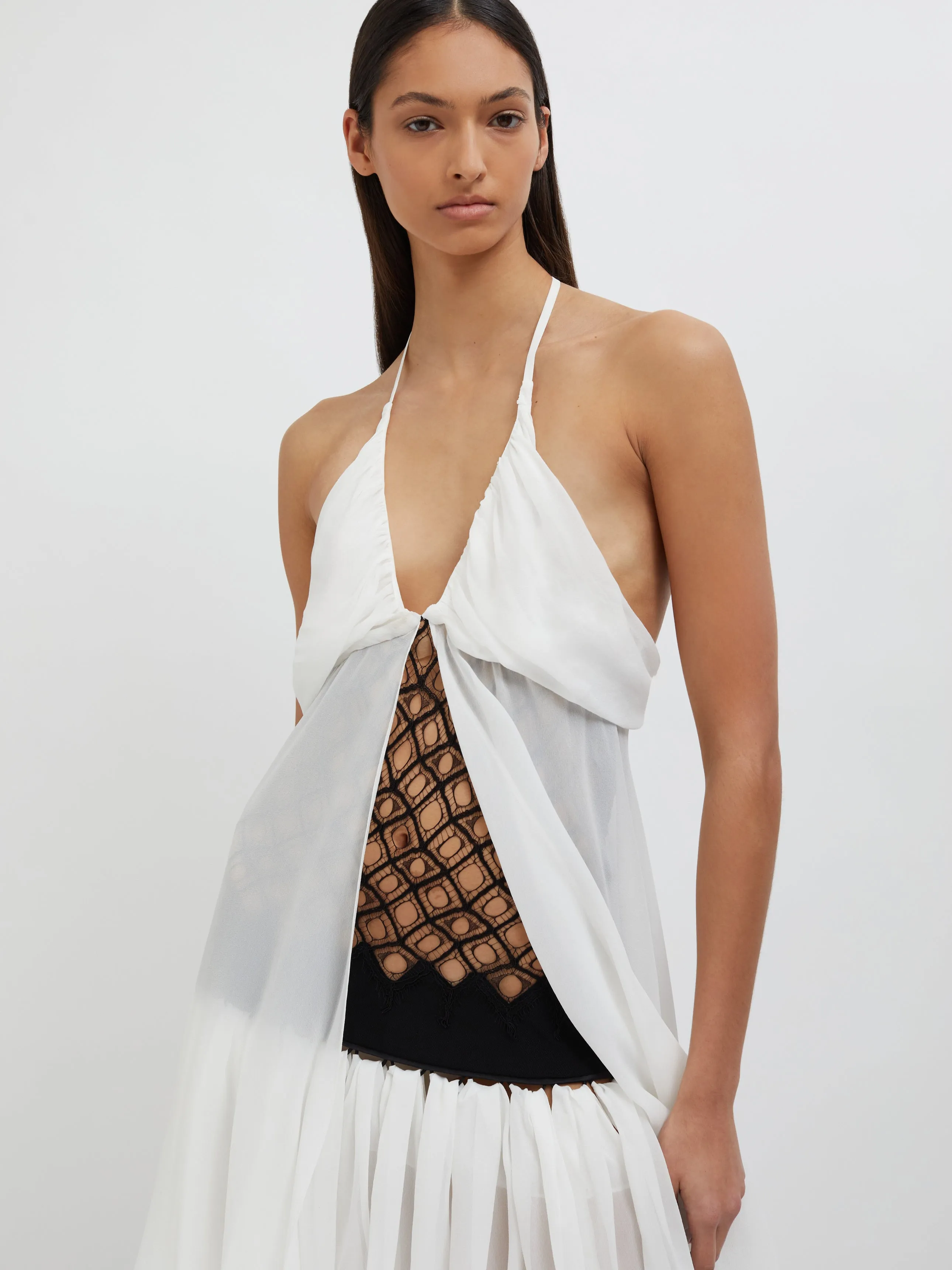 Fluted Silk Chemise Dress sold by Christopher Esber product image thumbnail 4