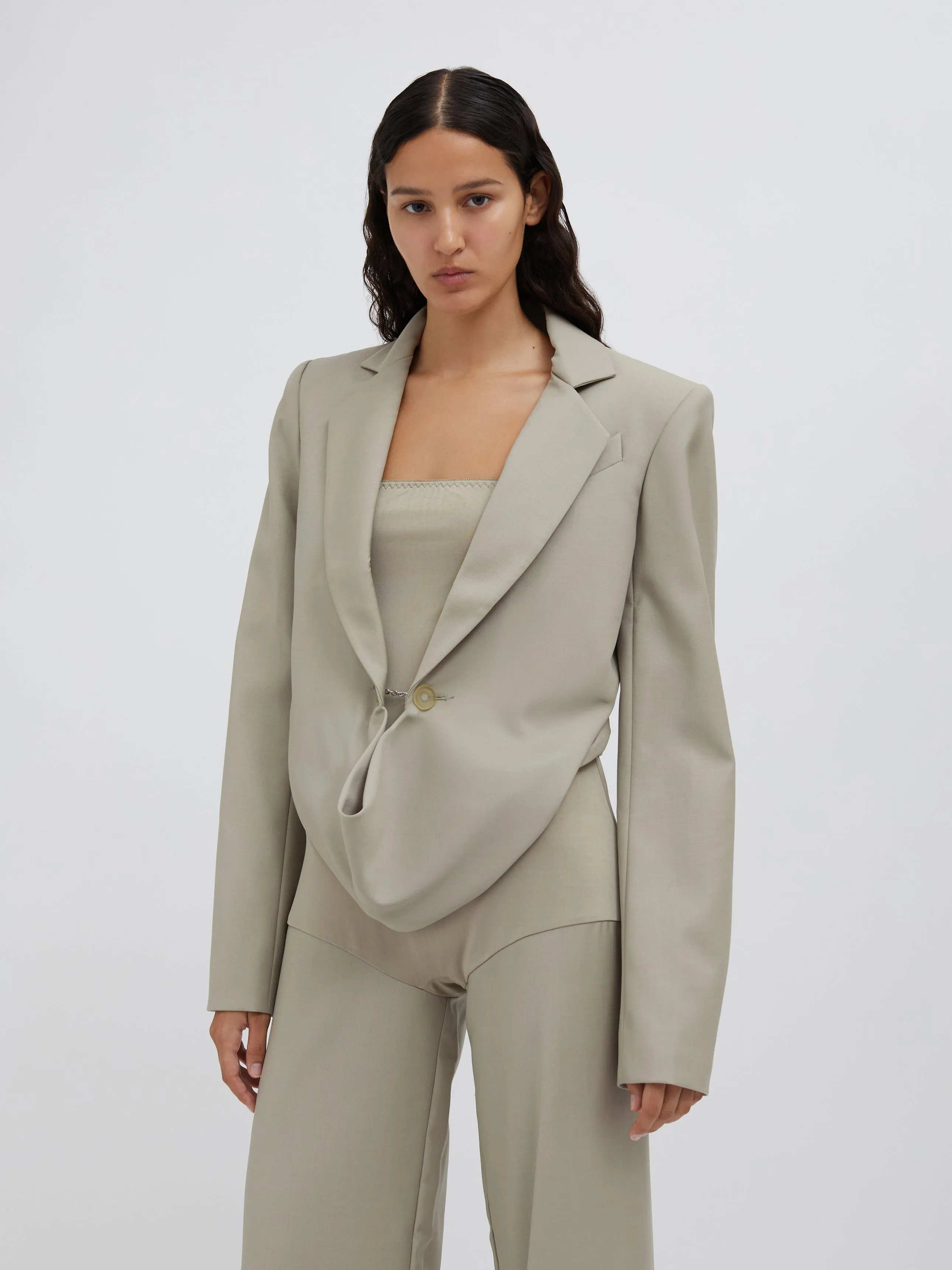 Talus Scoop Front Crop Blazer sold by Christopher Esber product image thumbnail 3