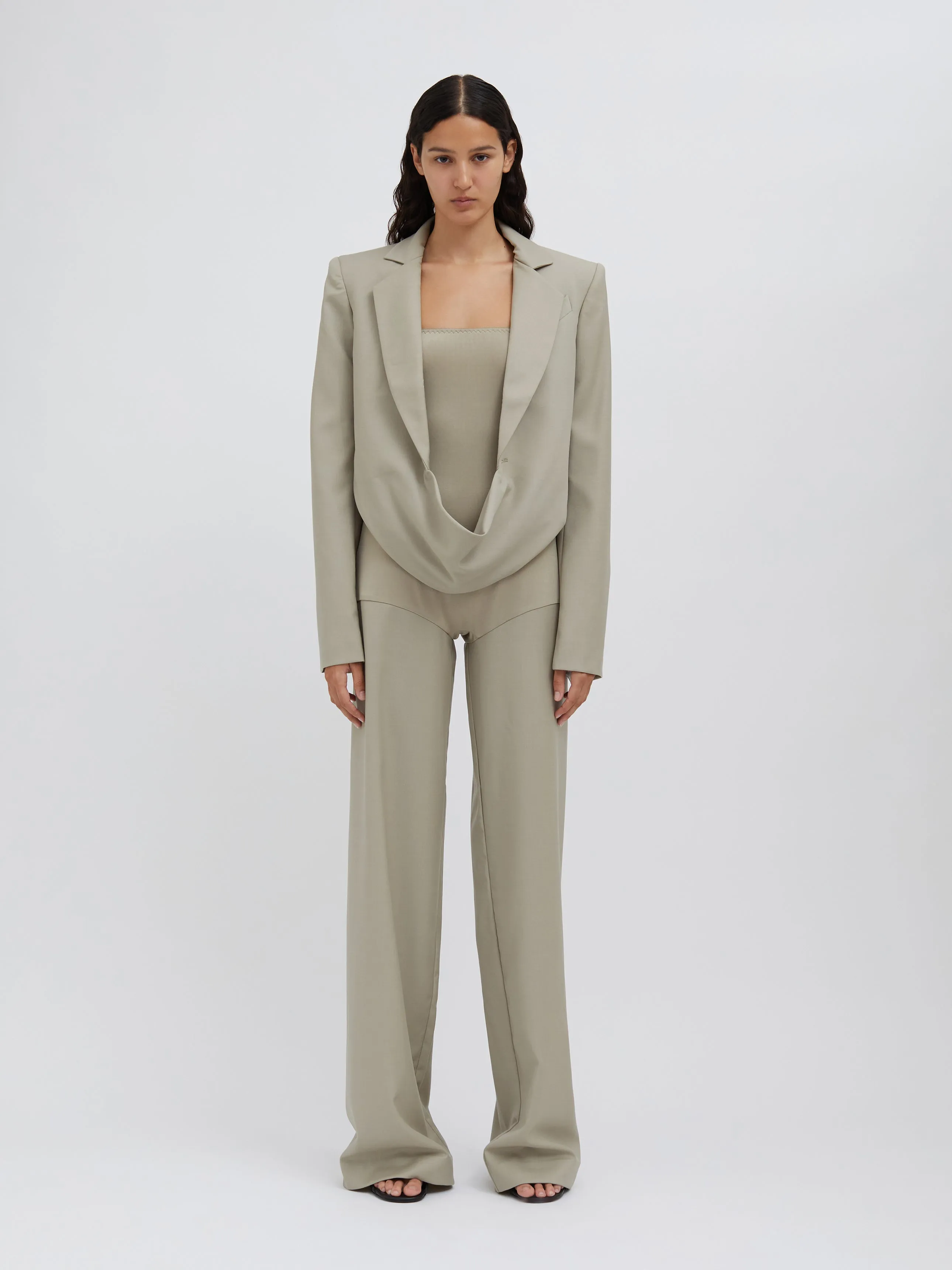 Talus Scoop Front Crop Blazer sold by Christopher Esber