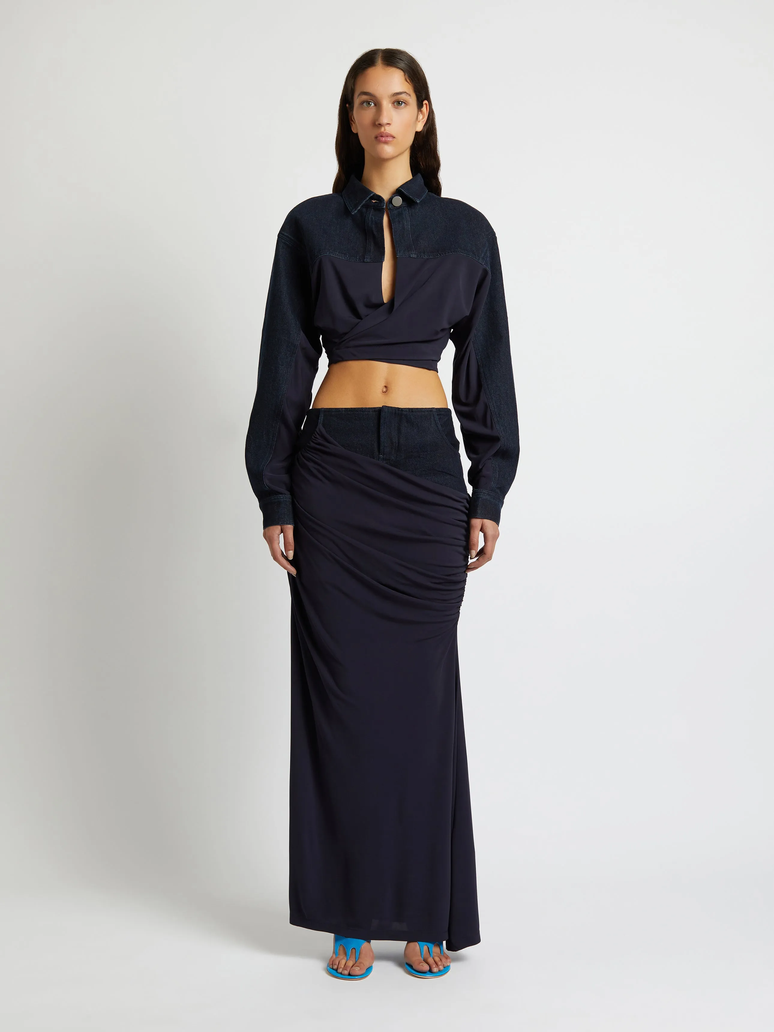 Sevilla Denim Wrap Top sold by Christopher Esber product image thumbnail 2