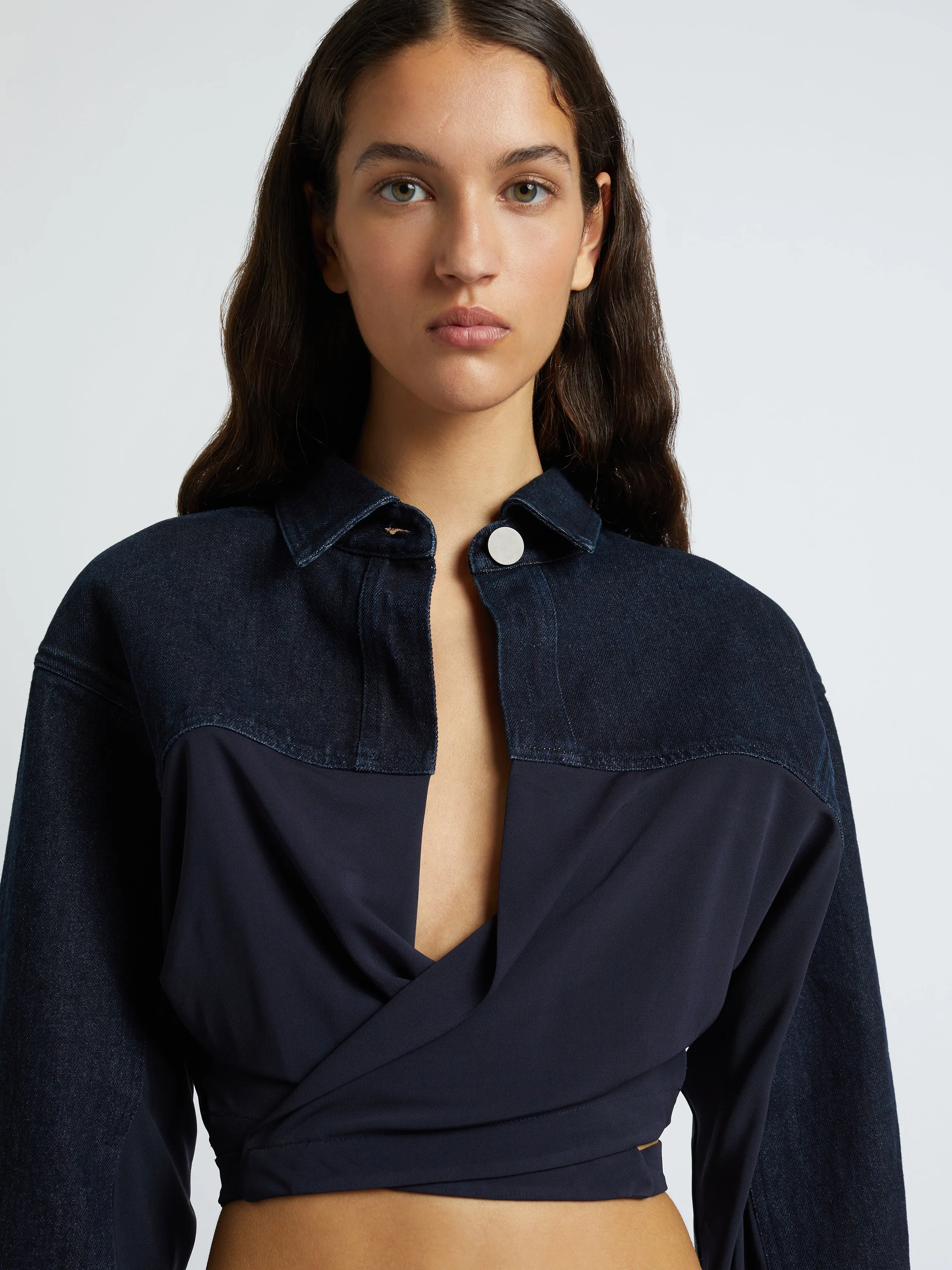 Sevilla Denim Wrap Top sold by Christopher Esber product image thumbnail 4