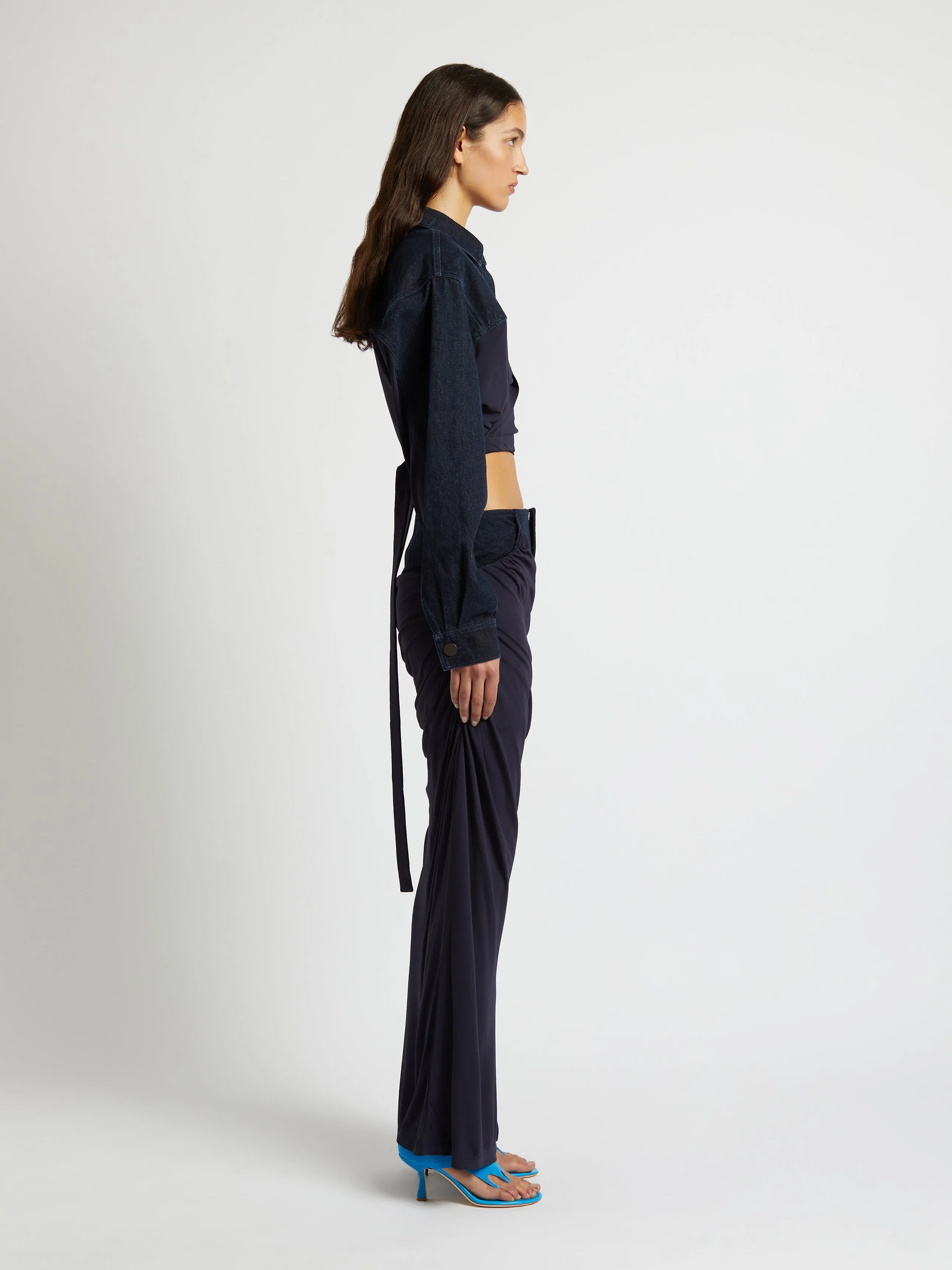 Sevilla Denim Wrap Top sold by Christopher Esber product image thumbnail 3