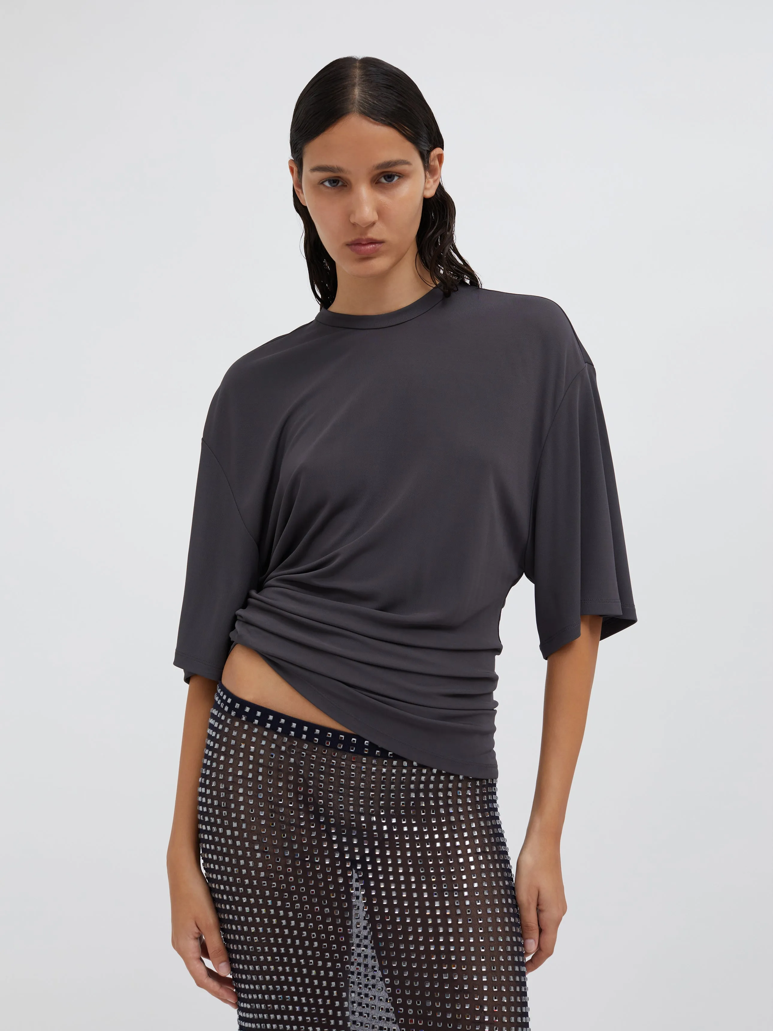 Side Cowl Waist Tee sold by Christopher Esber