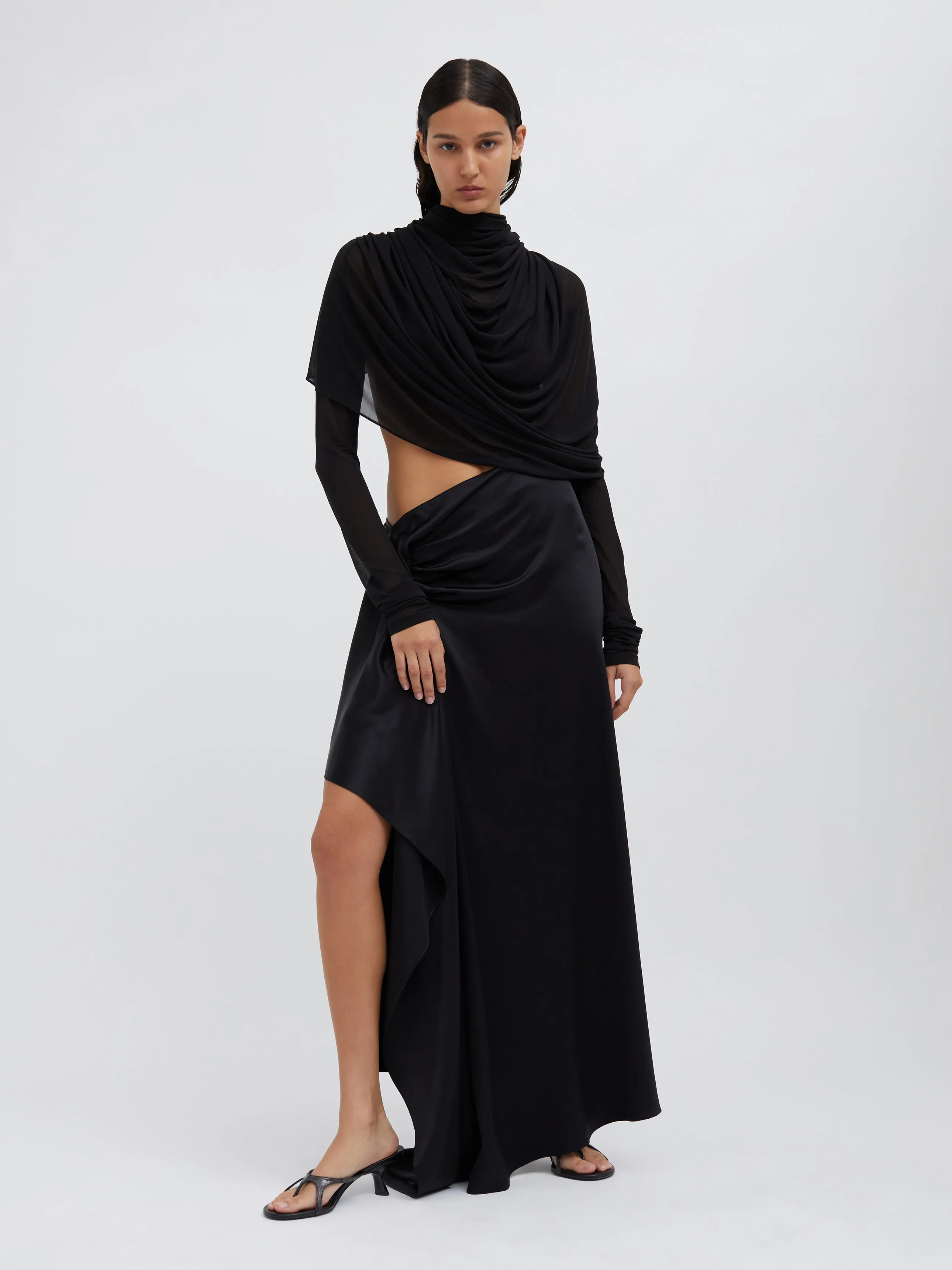 Cusco Silk Elongated Drape Skirt sold by Christopher Esber product image thumbnail 2