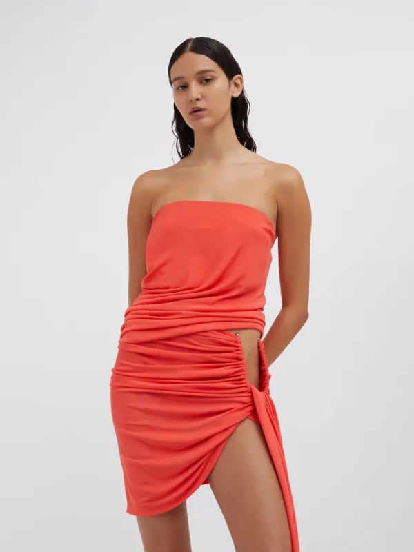 Side Cowl Strapless Top sold by Christopher Esber